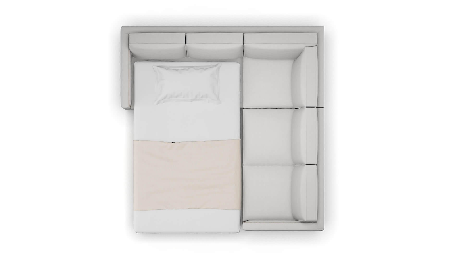 Alps Geo Sterling Sectional Sleeper Espresso legs 3