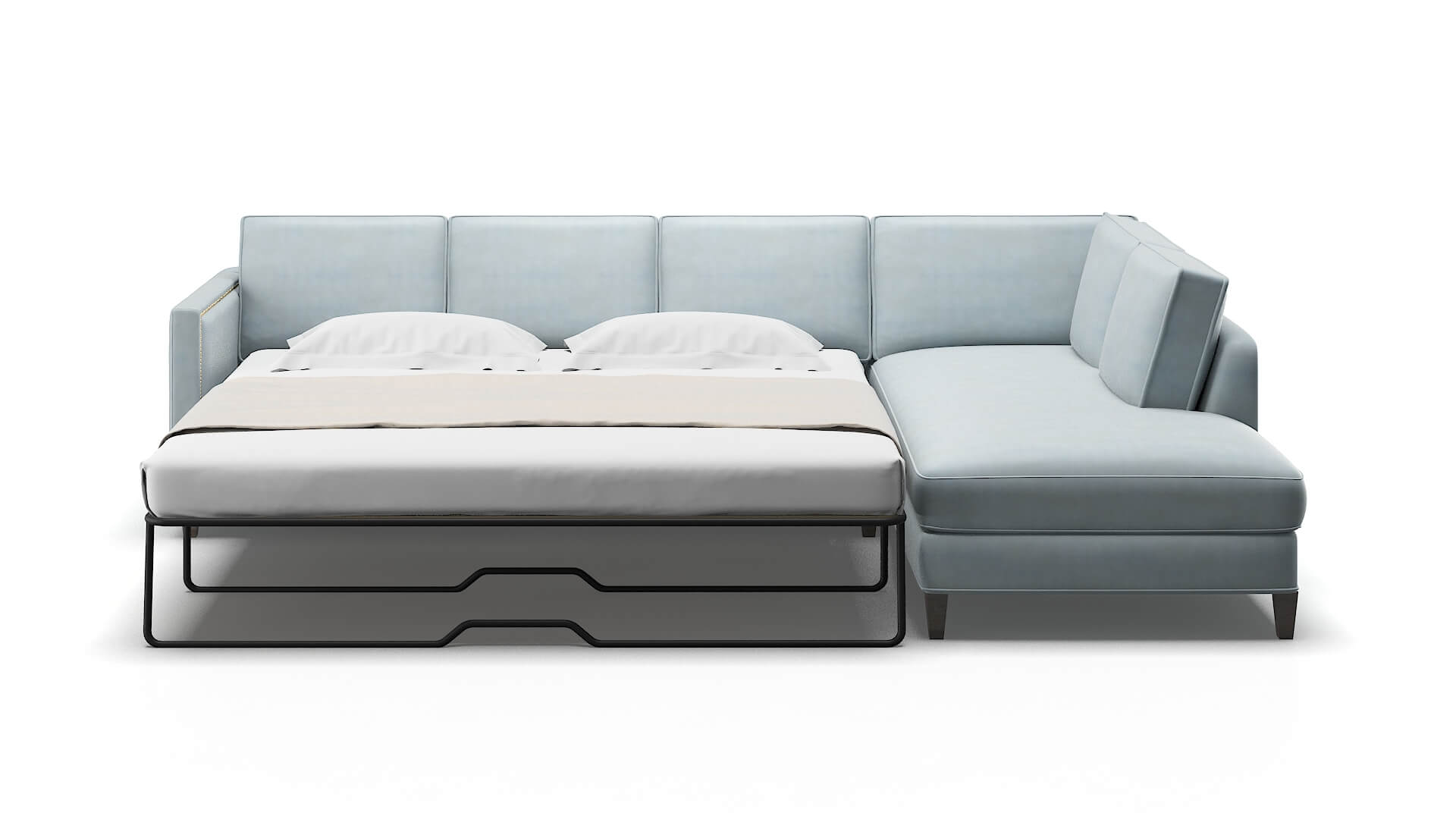 Alps Hathaway Aqua Panel Sleeper Espresso legs 1