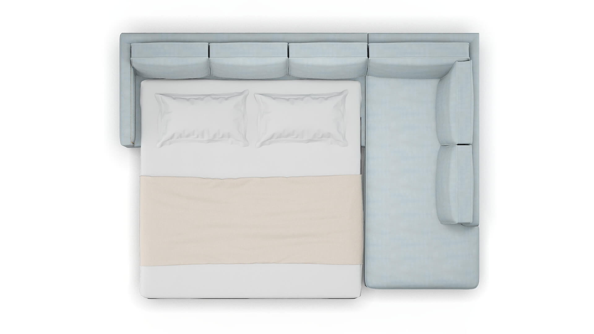 Alps Hathaway Aqua Panel Sleeper Espresso legs 3