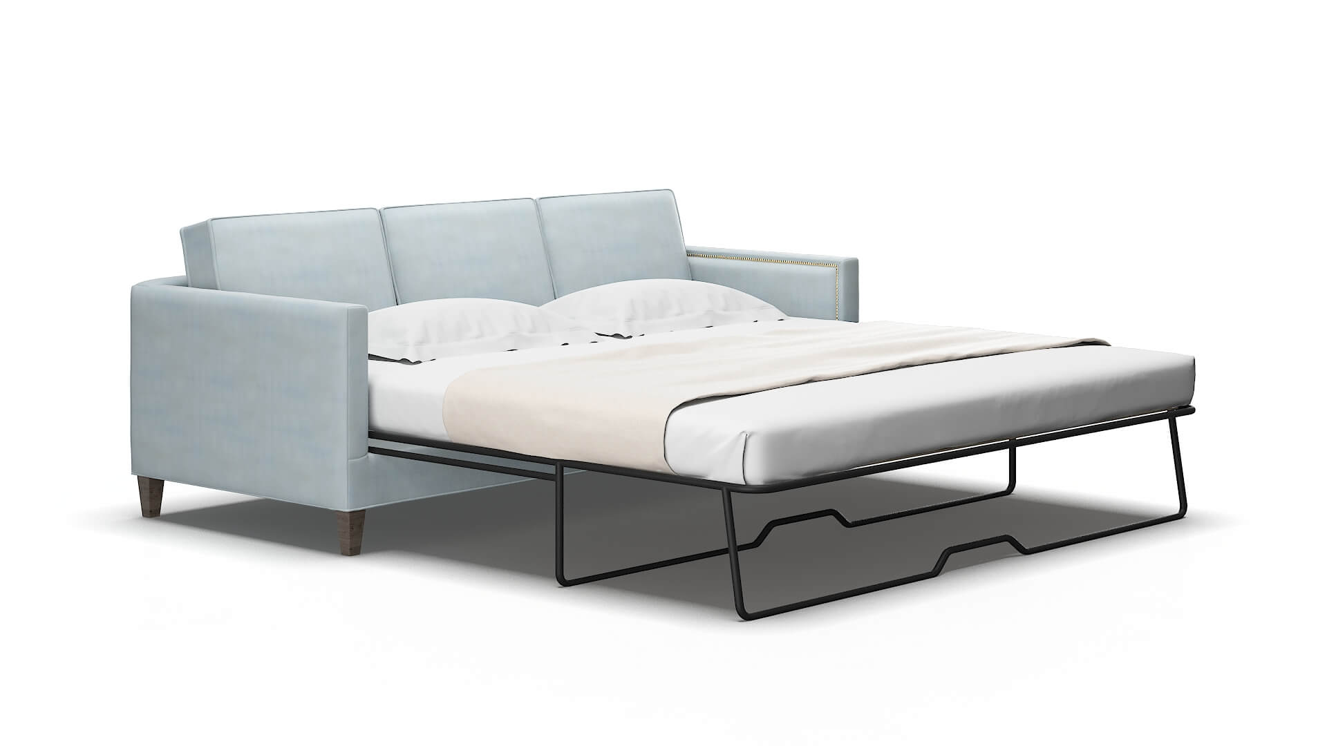 Alps Hathaway aqua Sofa sleeper Espresso Legs  2