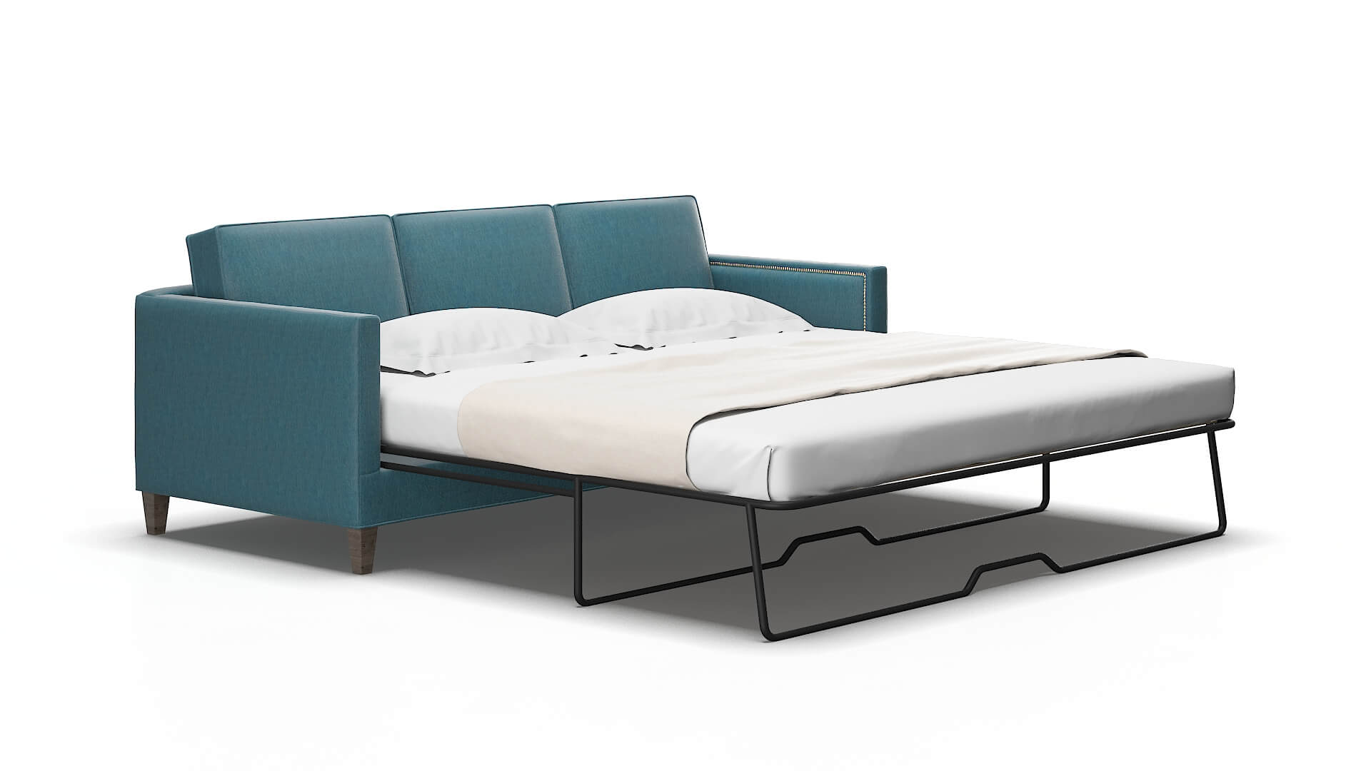 Alps Hepburn teal Sofa sleeper Espresso Legs  2