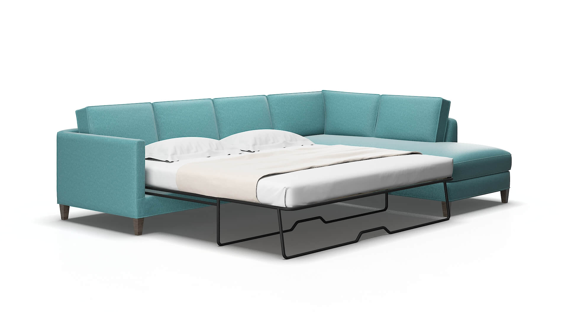 Alps Hepburn_hrp Emerald Panel Sleeper Espresso legs 2