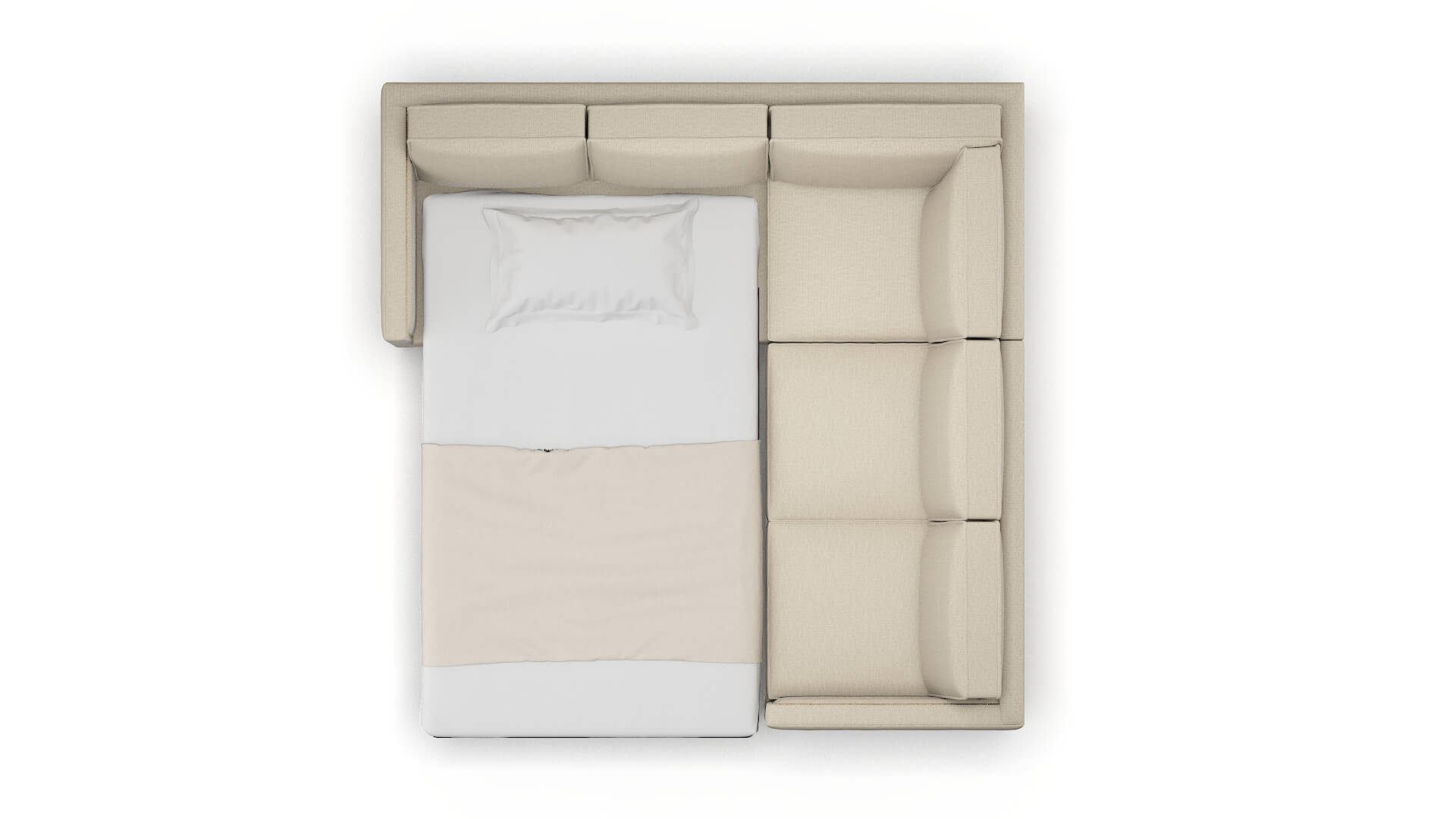 Alps Insight Barley Sectional Sleeper Espresso legs 3