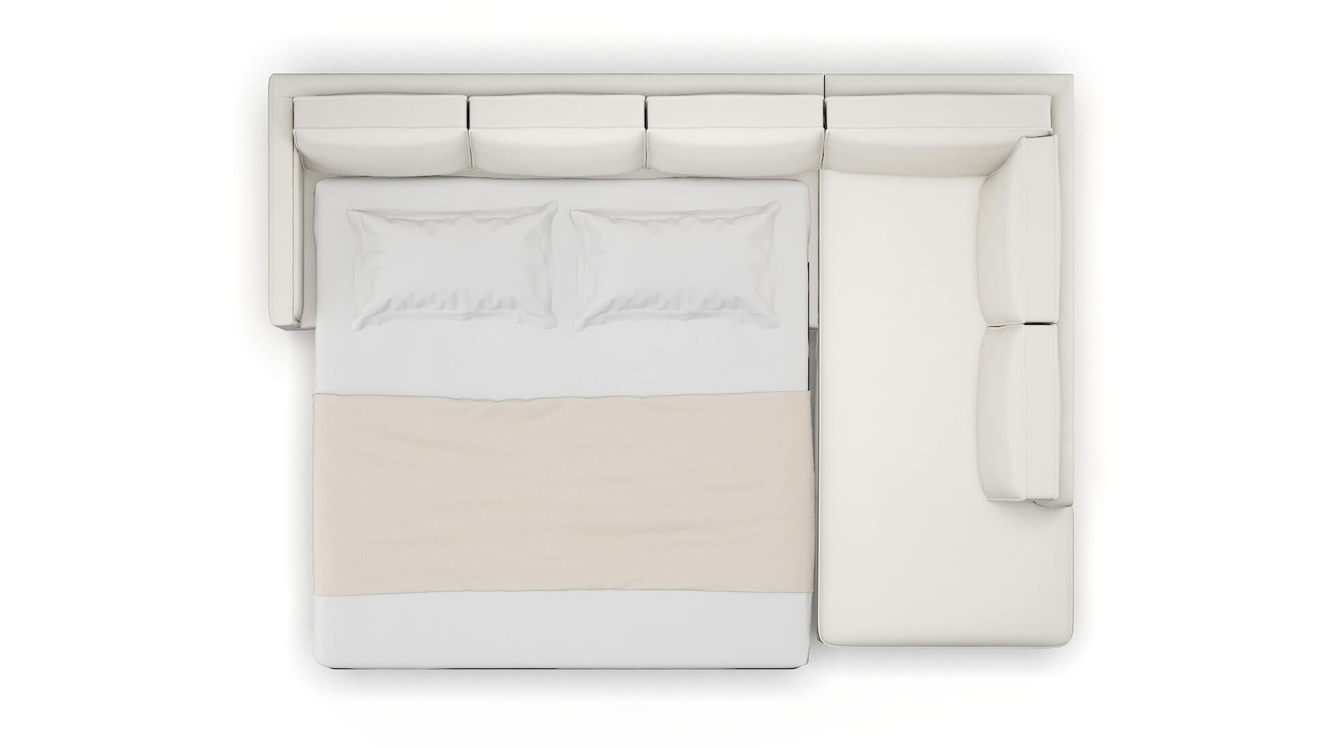 Alps Keylargo Oatmeal Panel Sleeper Espresso legs 3