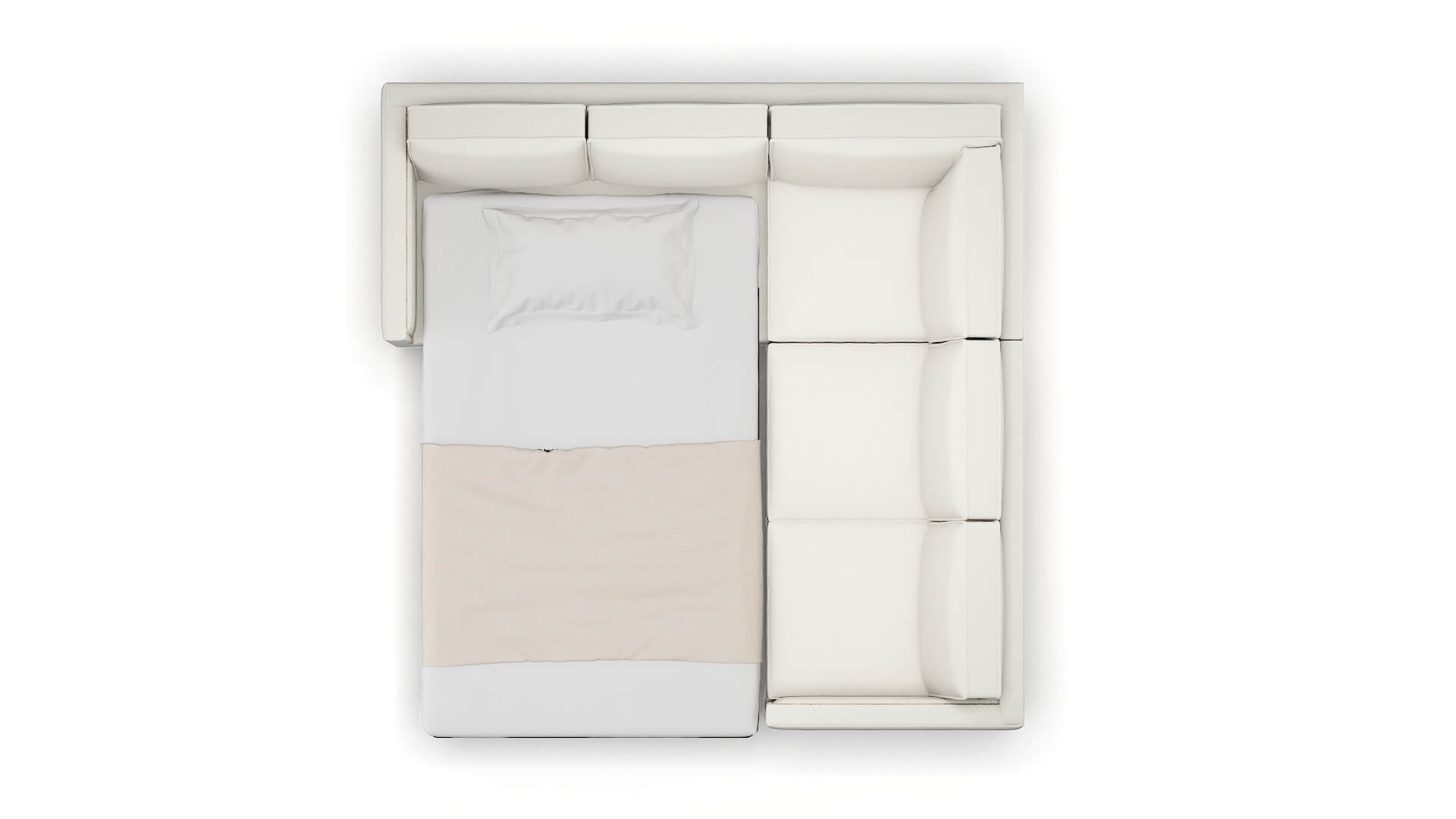 Alps Keylargo Oatmeal Sectional Sleeper Espresso legs 3