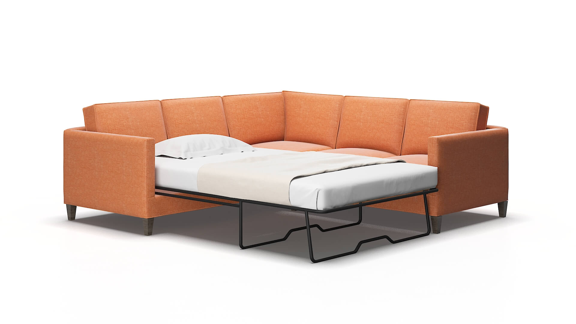 Alps Keylargo terracotta Sectional sleeper Espresso Legs  2