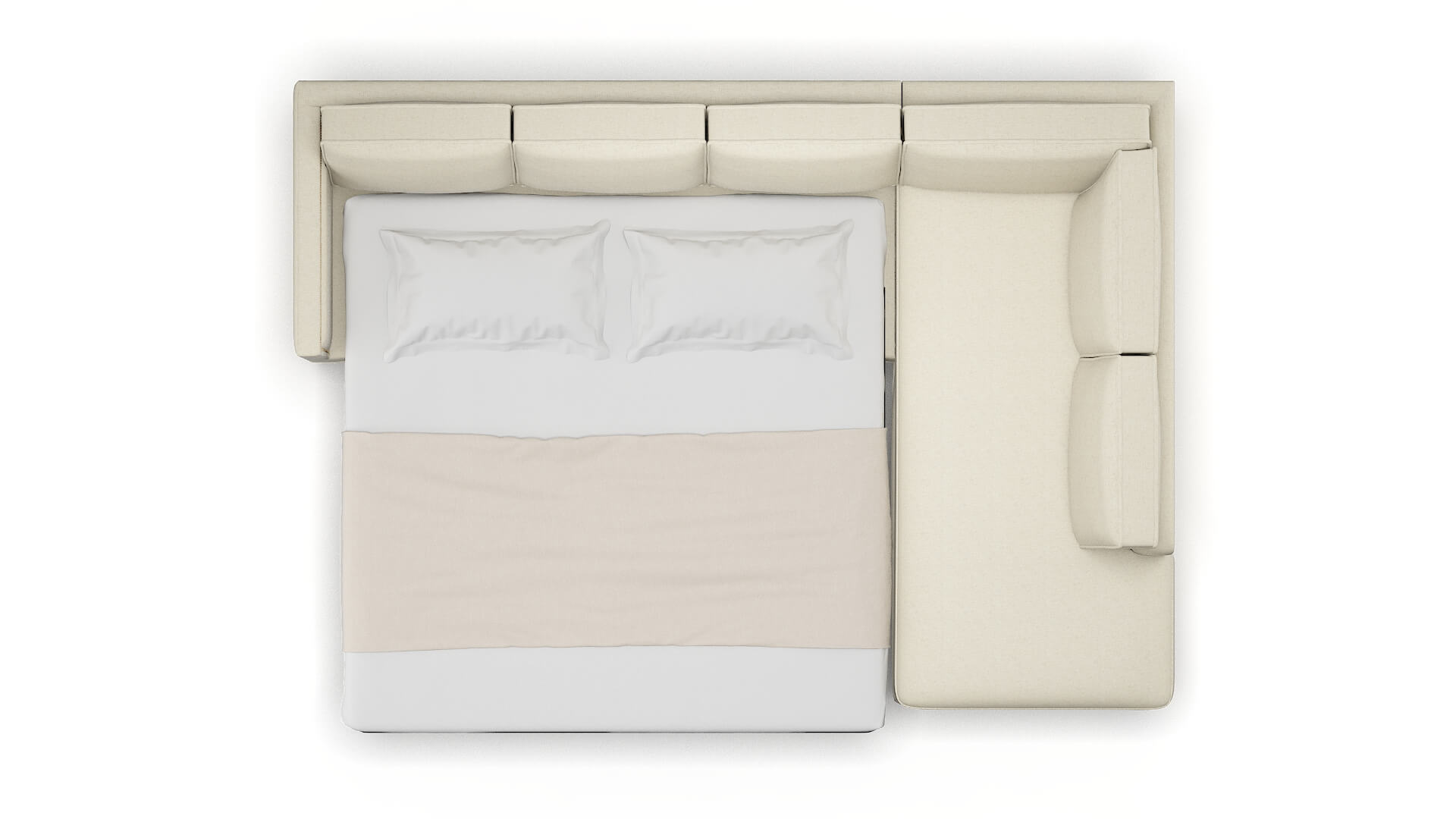 Alps Lana Sand Panel Sleeper Espresso legs 3