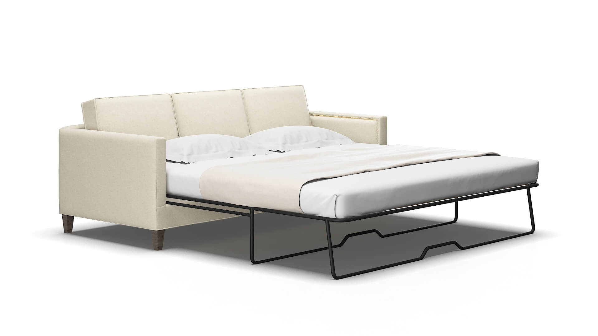 Alps Lana sand Sofa sleeper Espresso Legs  2