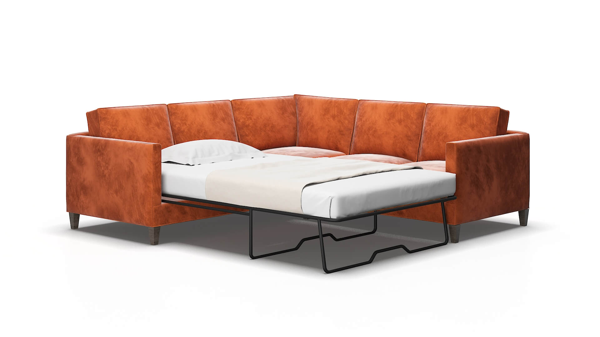 Alps Loft copper Sectional sleeper Espresso Legs  2