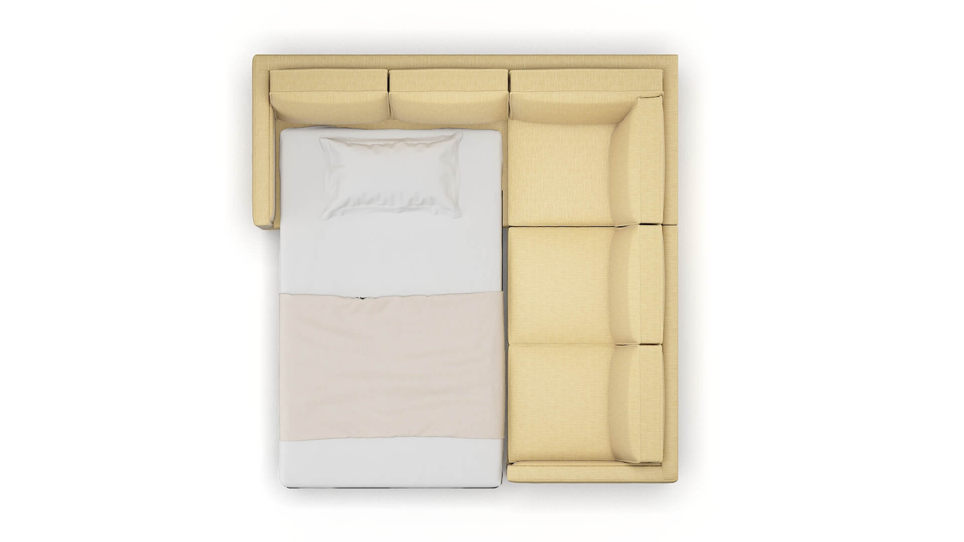 Alps Malibu Maize Sectional Sleeper Espresso legs 3