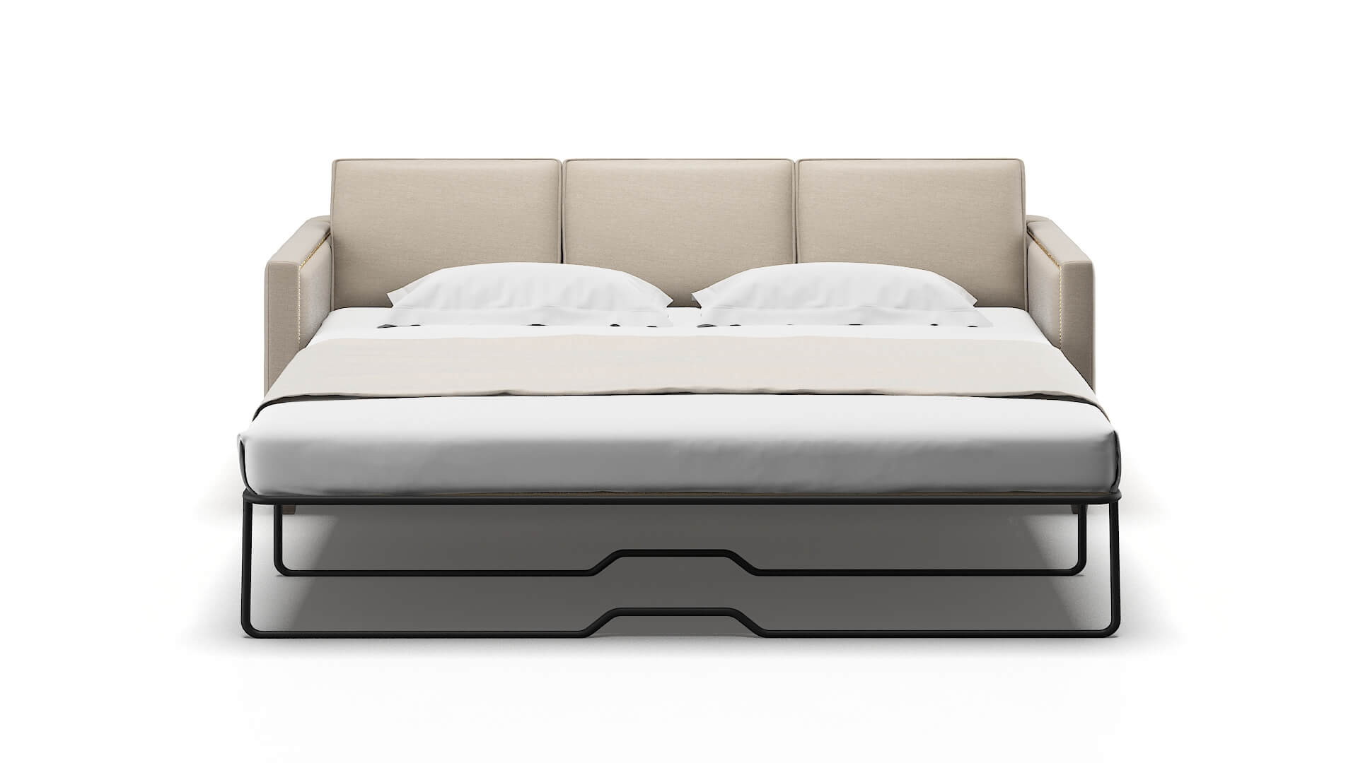 Alps Naples Almond Sofa Sleeper Espresso legs 1