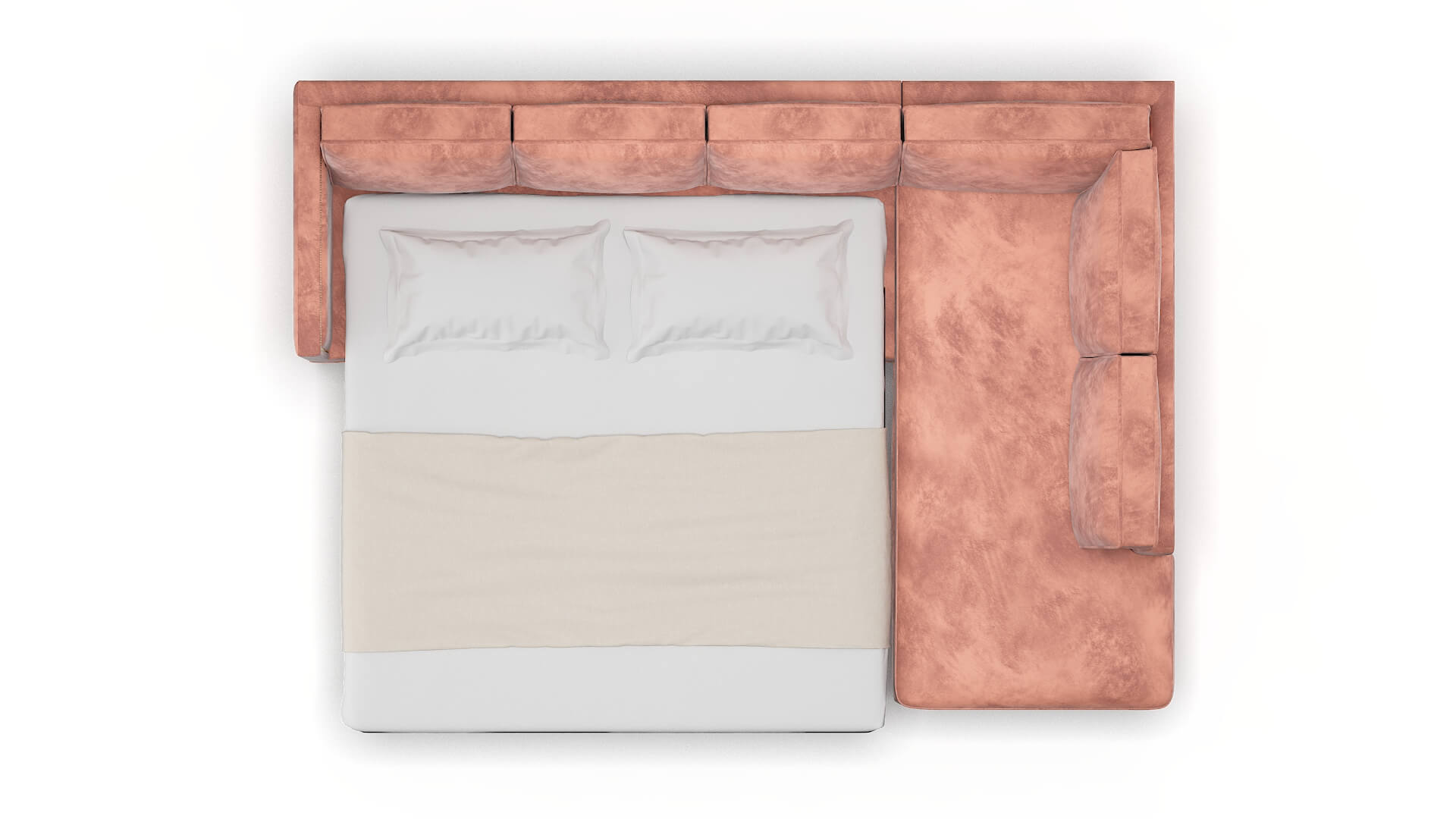 Alps Naples Blush Panel Sleeper Espresso legs 3