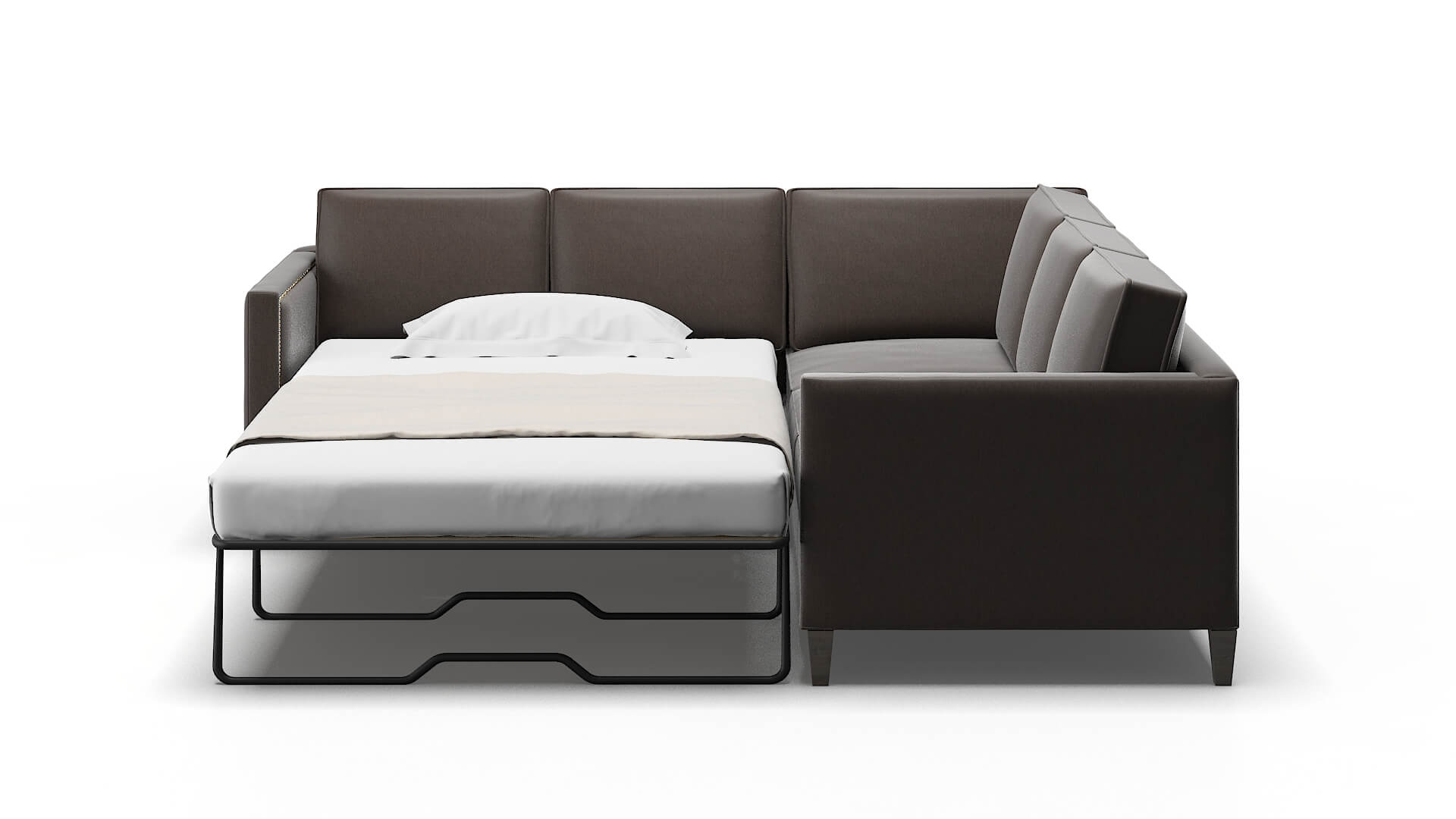 Alps Naples Graphite Sectional Sleeper Espresso legs 1