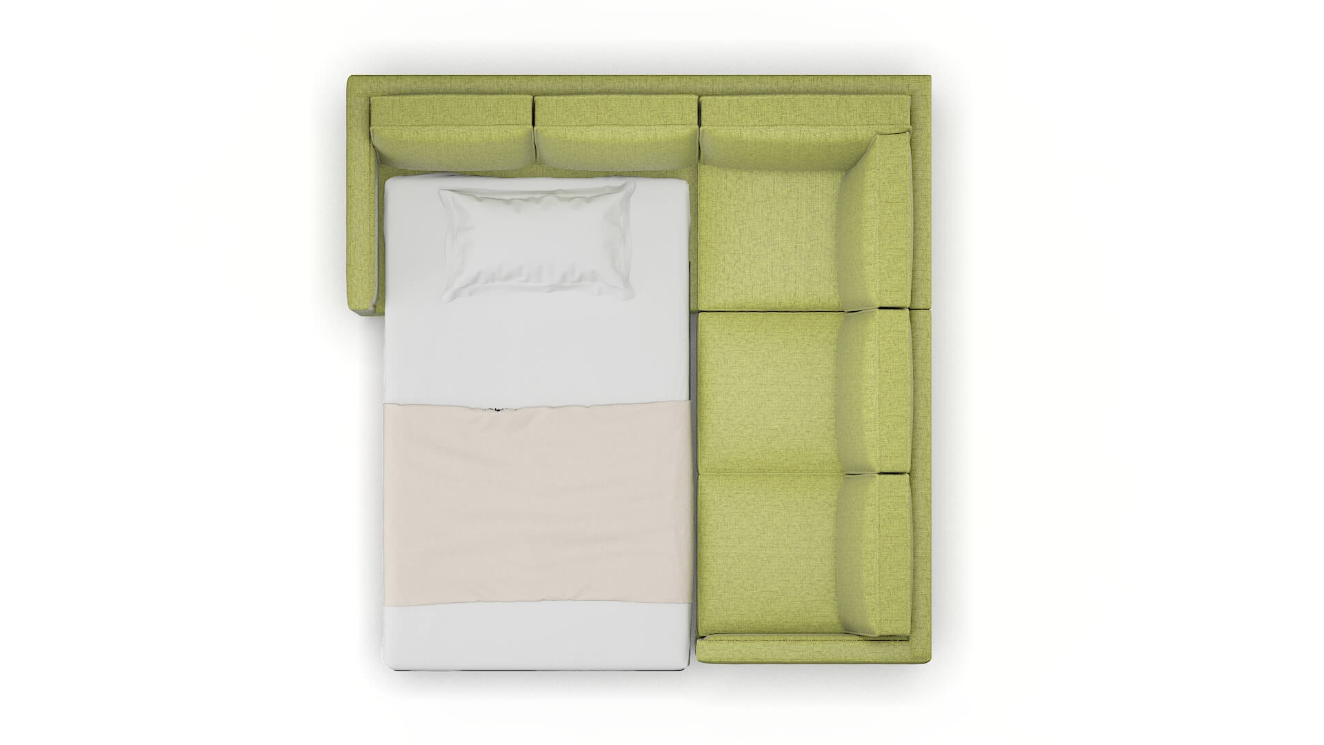 Alps Notion Appletini Sectional Sleeper Espresso legs 3