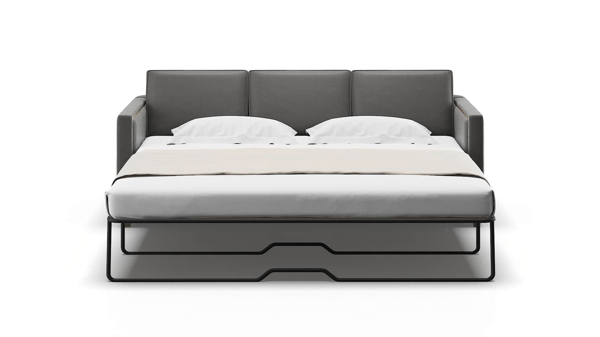 Alps Oakley Charcoal Sofa Sleeper Espresso legs 1