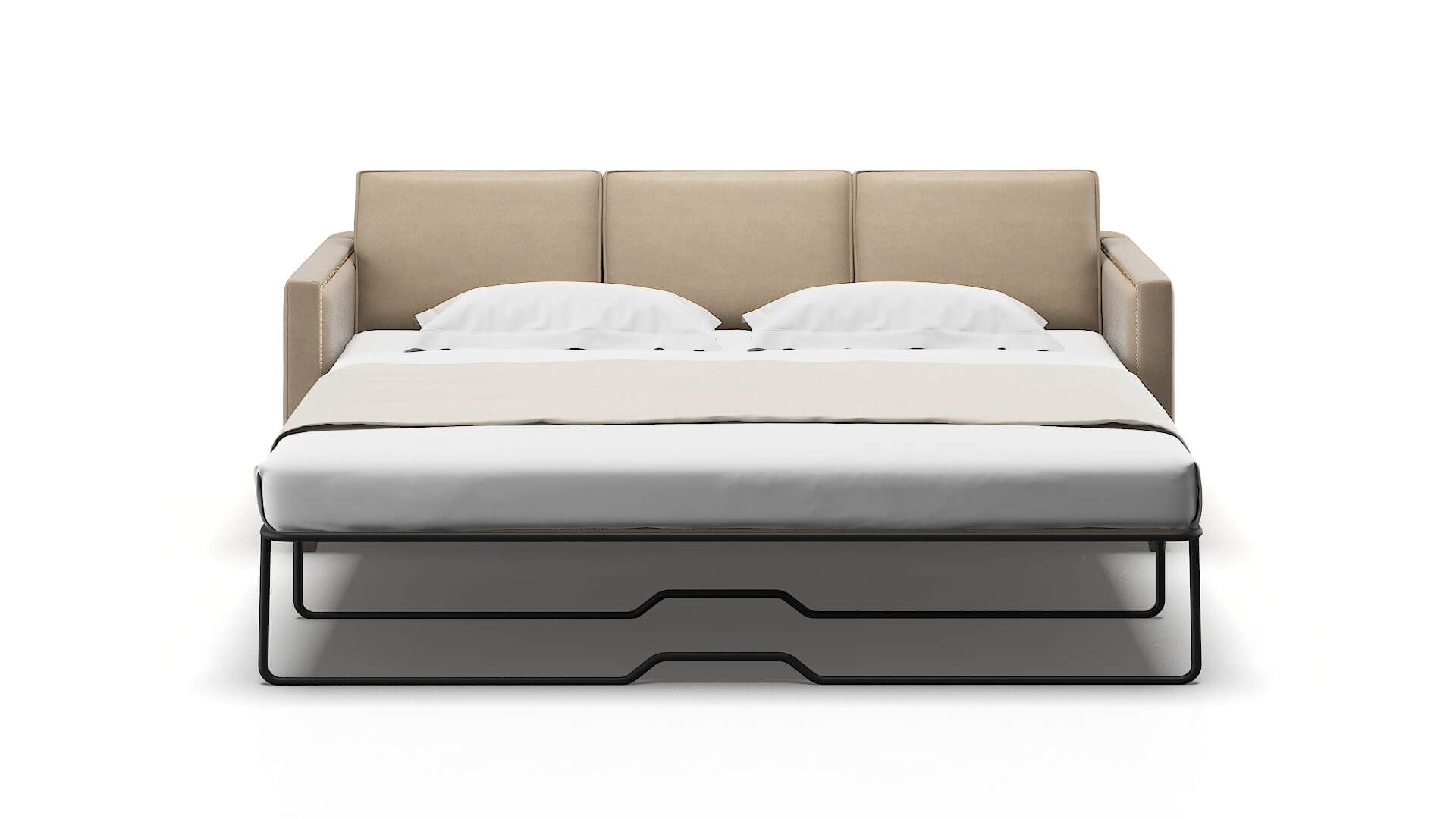 Alps Oakley Taupe Sofa Sleeper Espresso legs 1