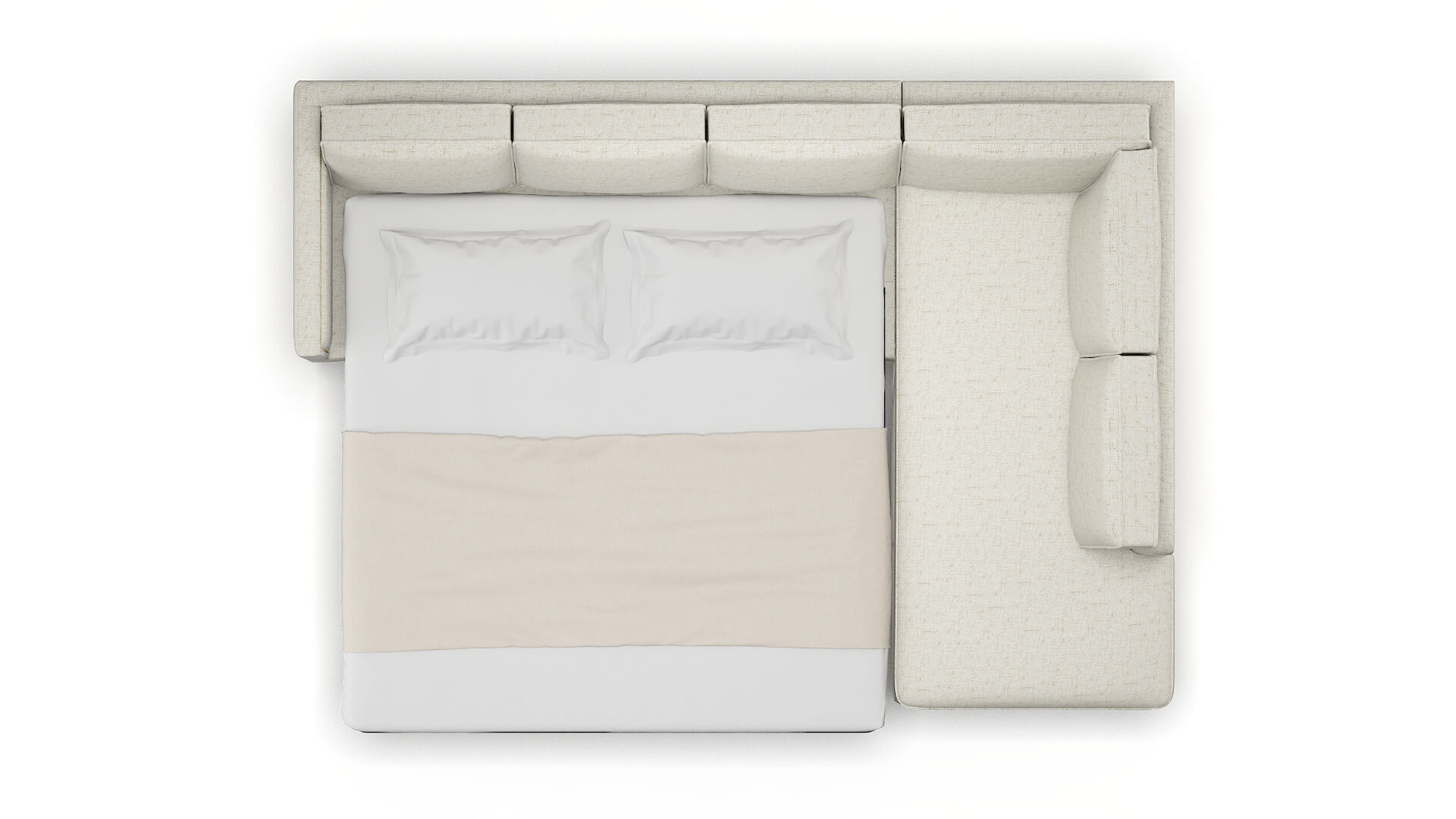 Alps Oceanside Birch Panel Sleeper Espresso legs 3