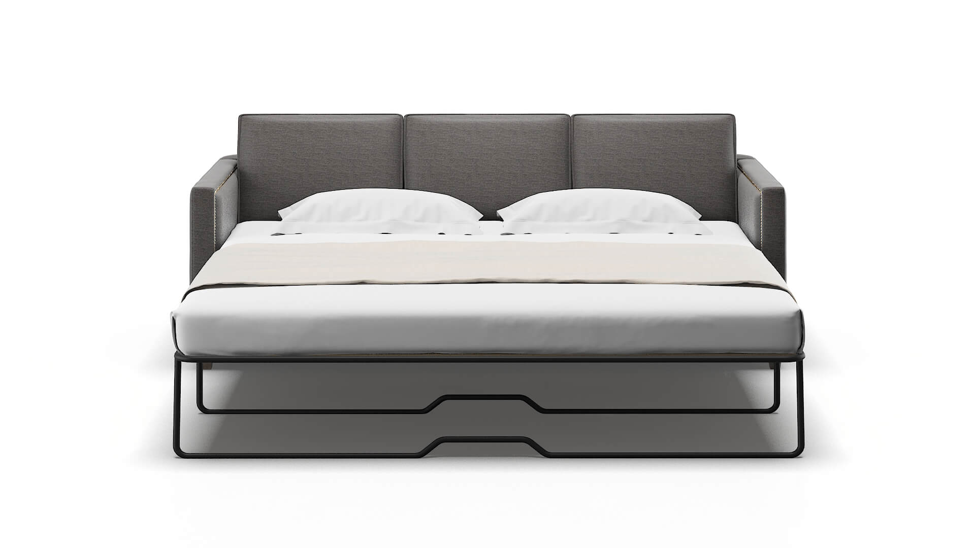 Alps Oscar Charcoal Sofa Sleeper Espresso legs 1