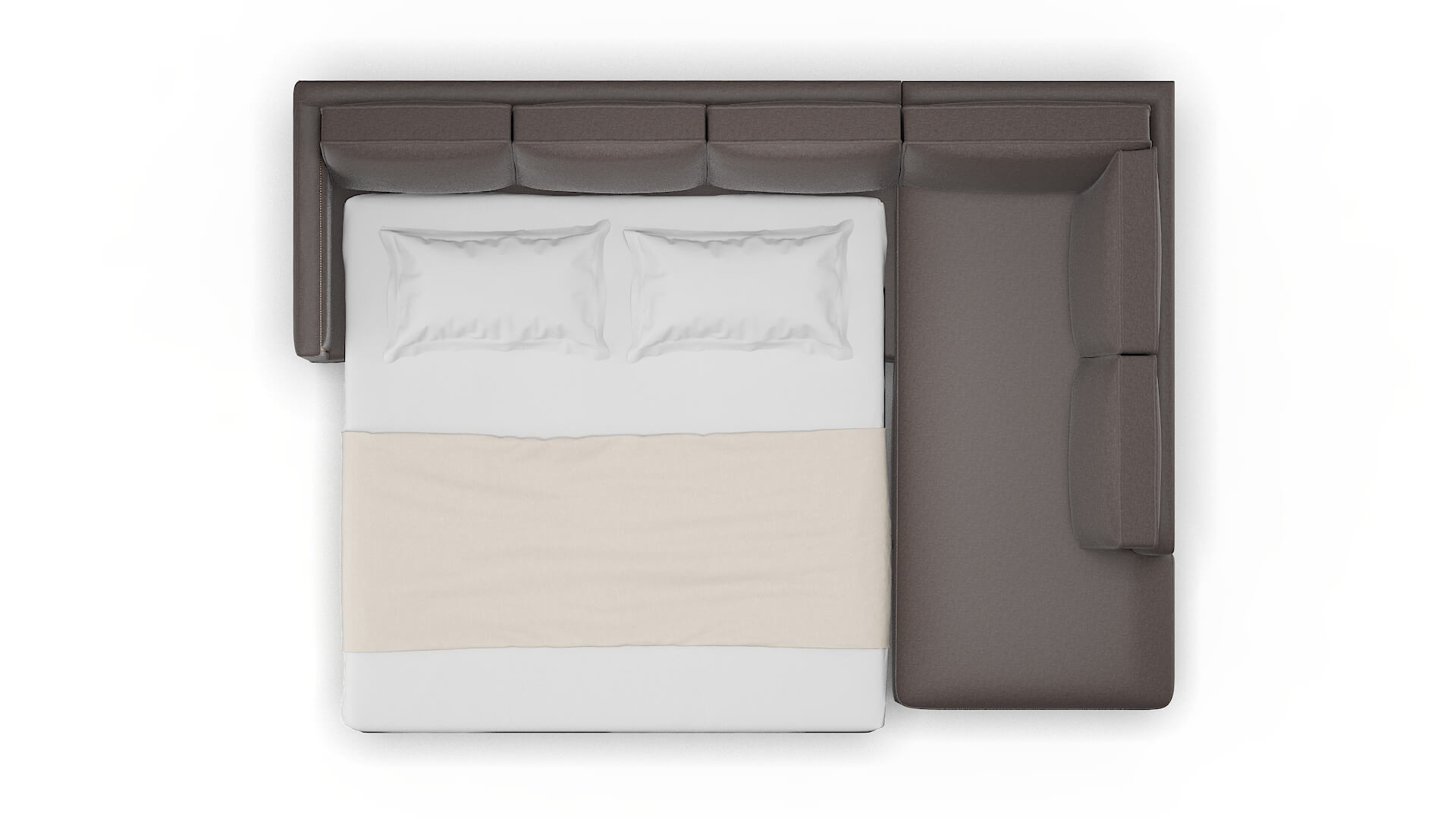 Alps Oscar Chocolate Panel Sleeper Espresso legs 3