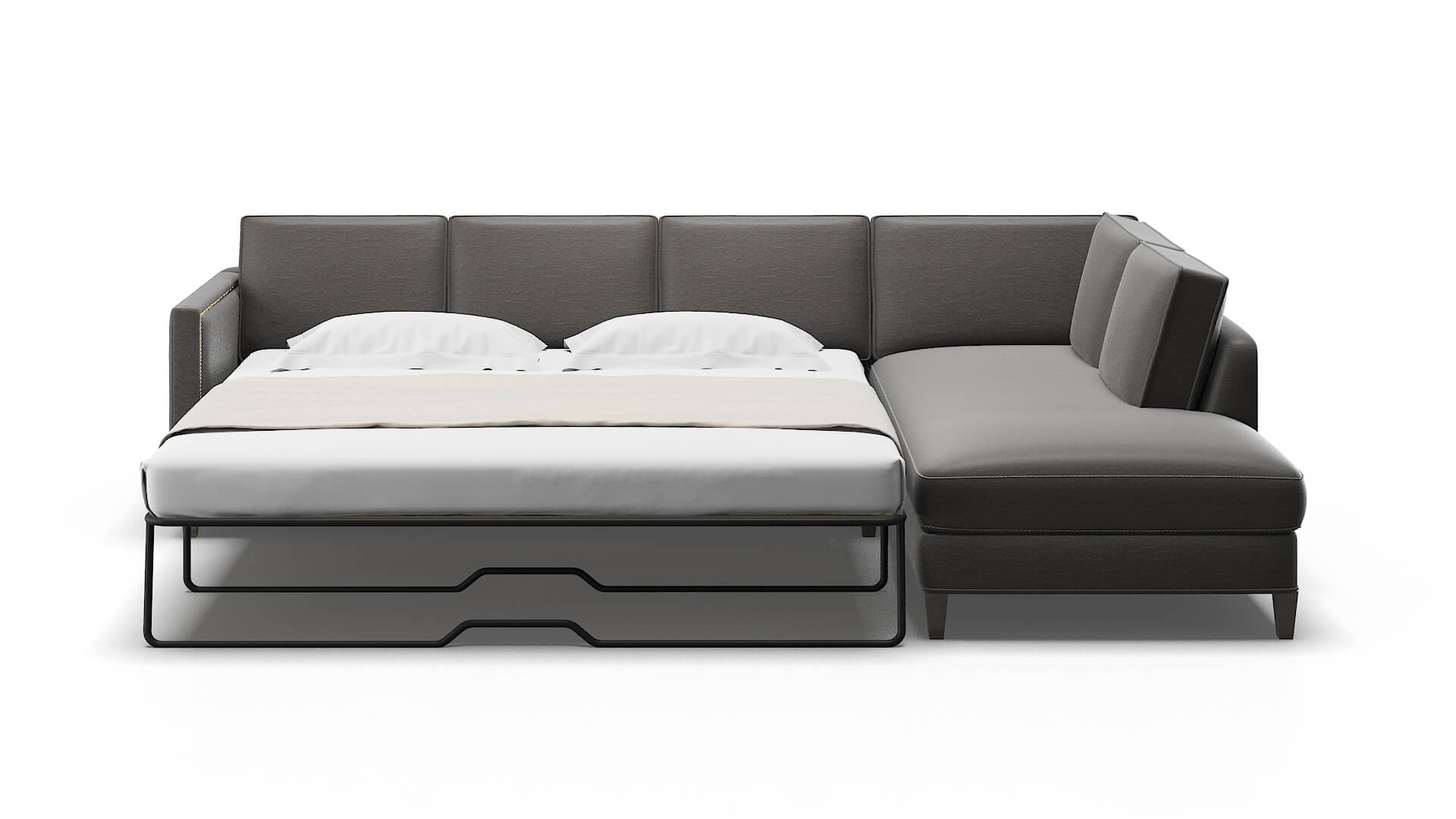 Alps Oscar Grey Panel Sleeper Espresso legs 1