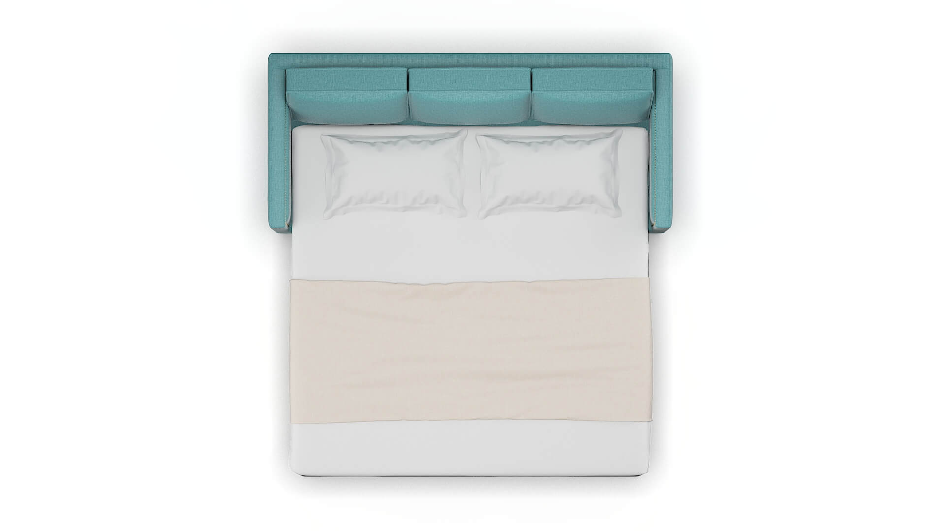 Alps Parker Turquoise Sofa Sleeper Espresso legs 3