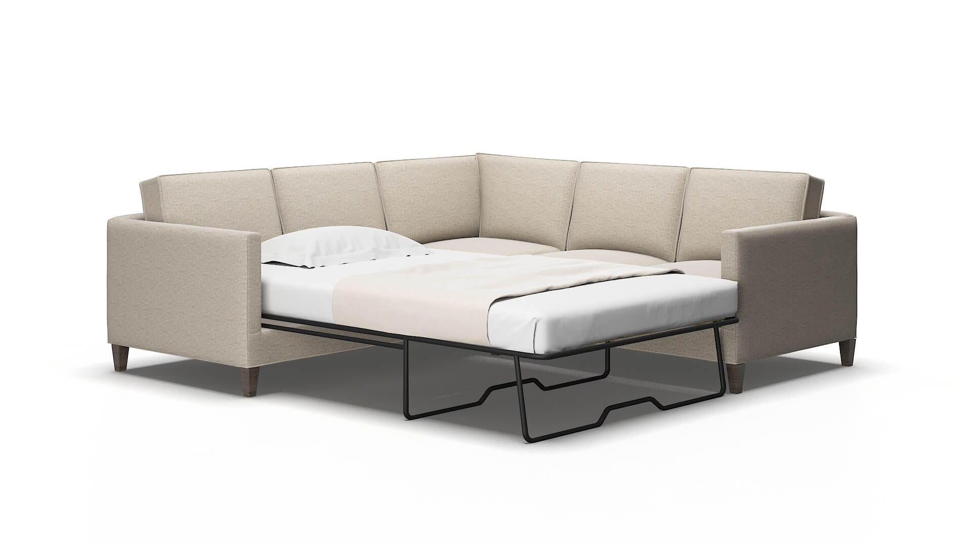 Alps Parker wheat Sectional sleeper Espresso Legs  2