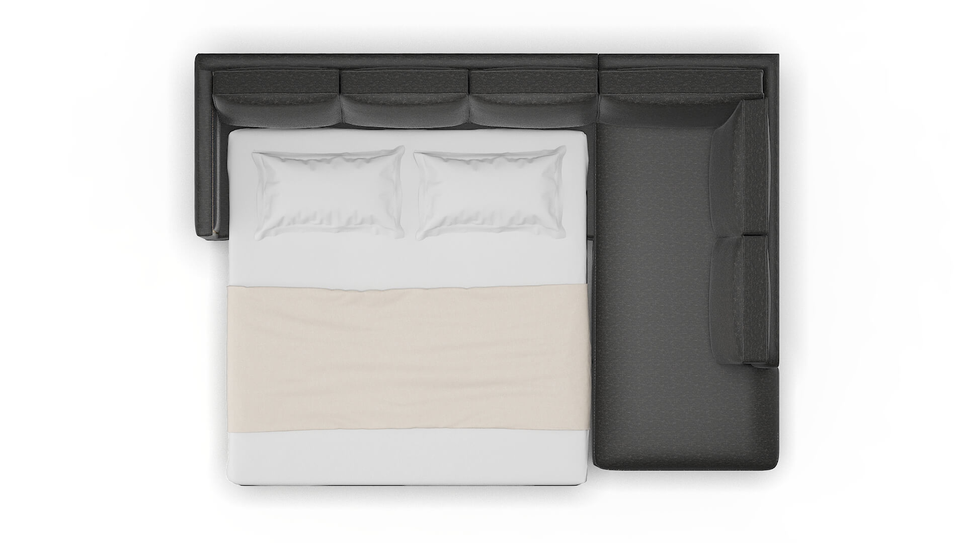 Alps Phoenix Charcoal Panel Sleeper Espresso legs 3