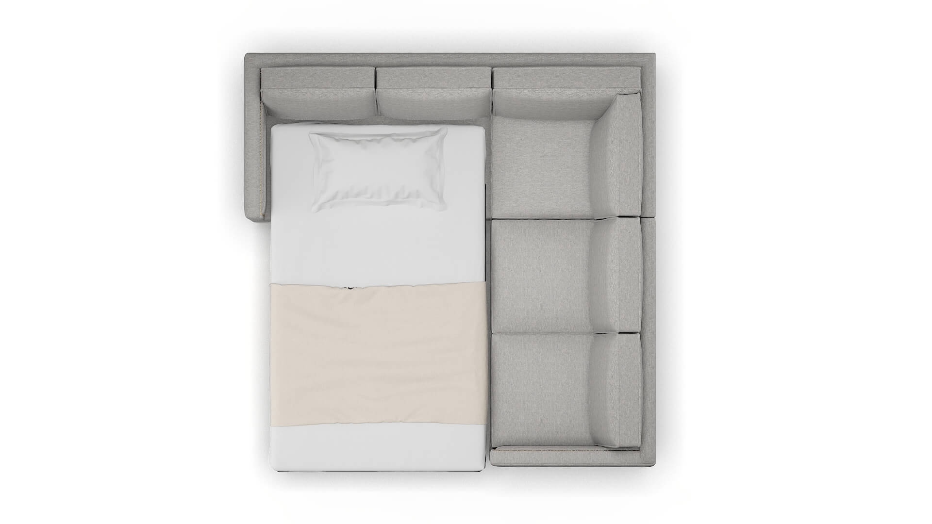 Alps Phoenix Smoke Sectional Sleeper Espresso legs 3