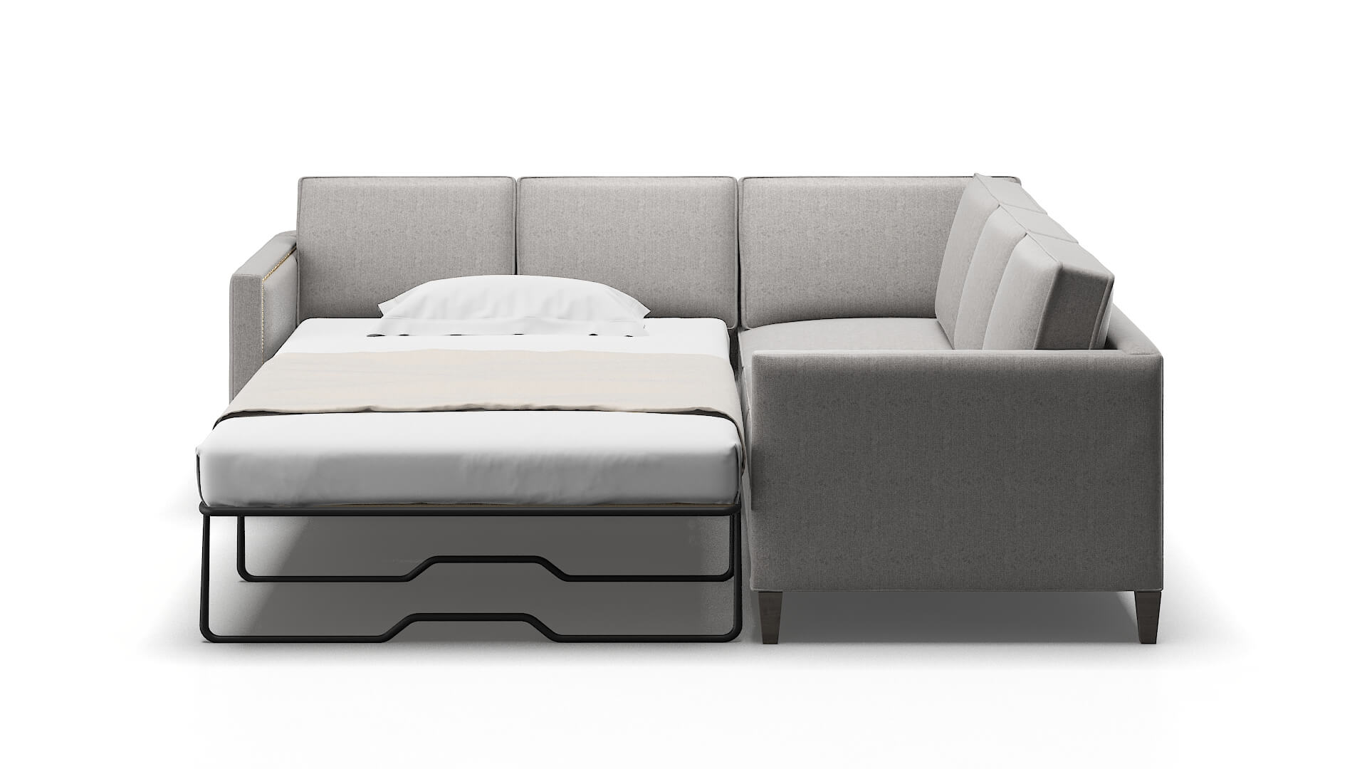 Alps Prime Ash Sectional Sleeper Espresso legs 1