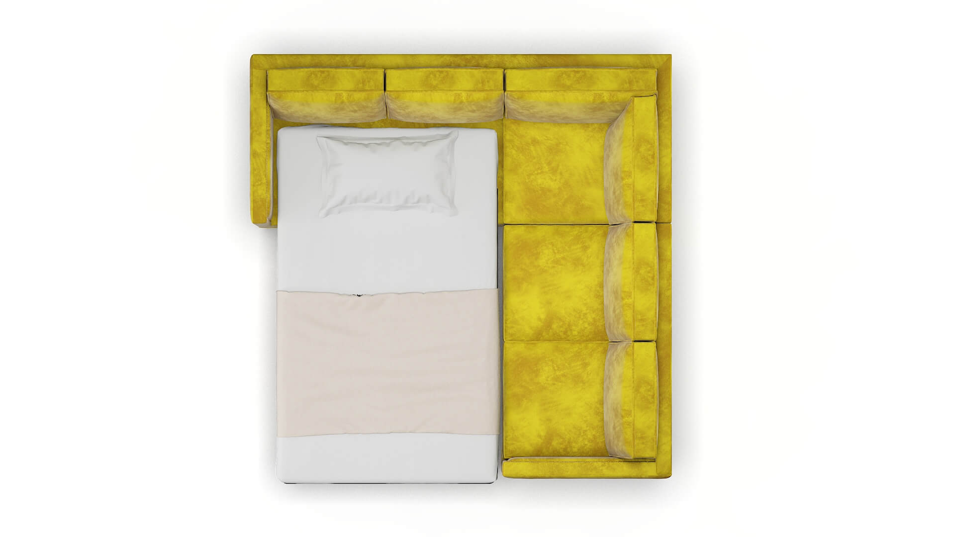 Alps Quartz 402 Sectional Sleeper Espresso legs 3