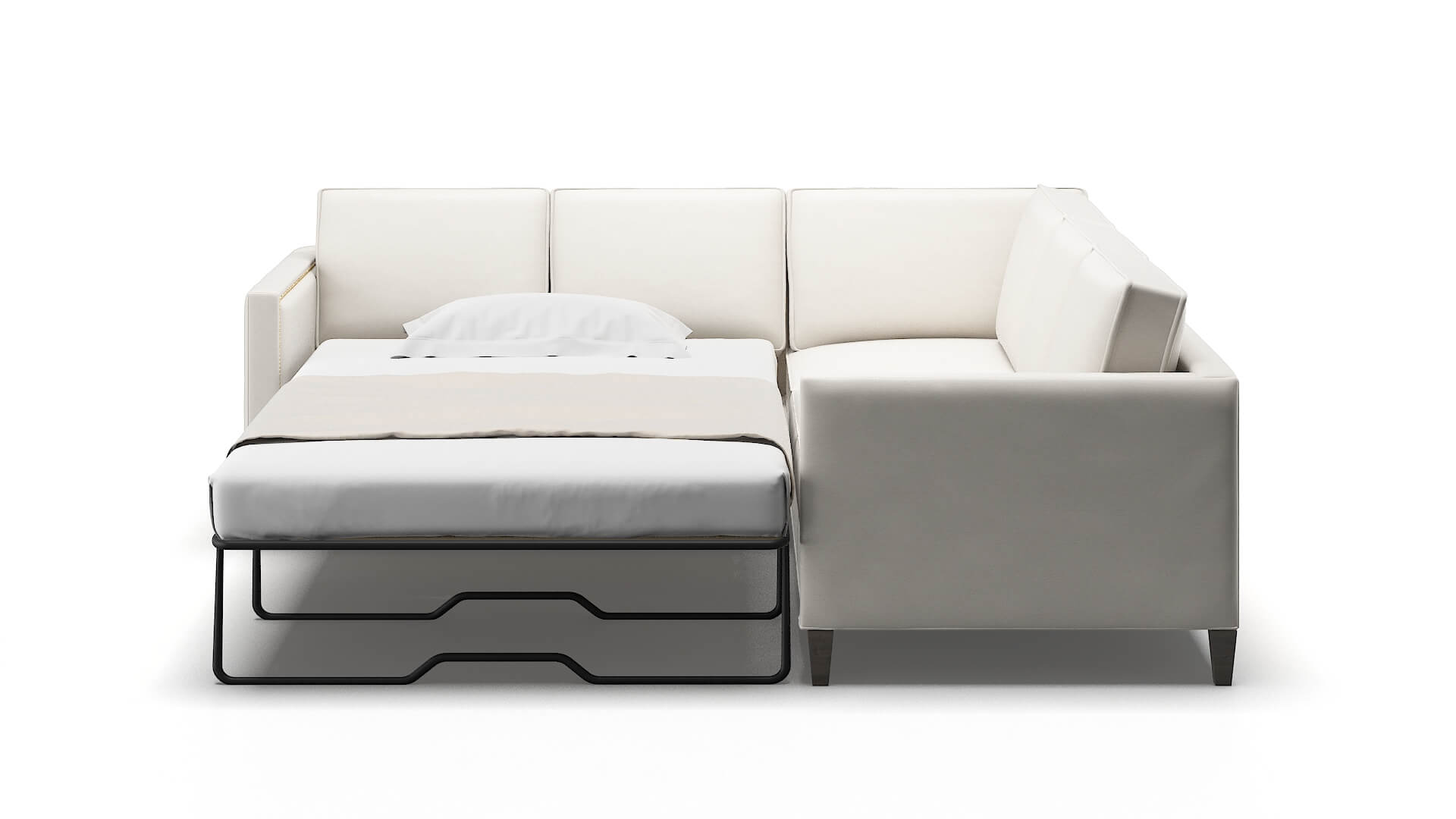 Alps Redondo Pearl Sectional Sleeper Espresso legs 1