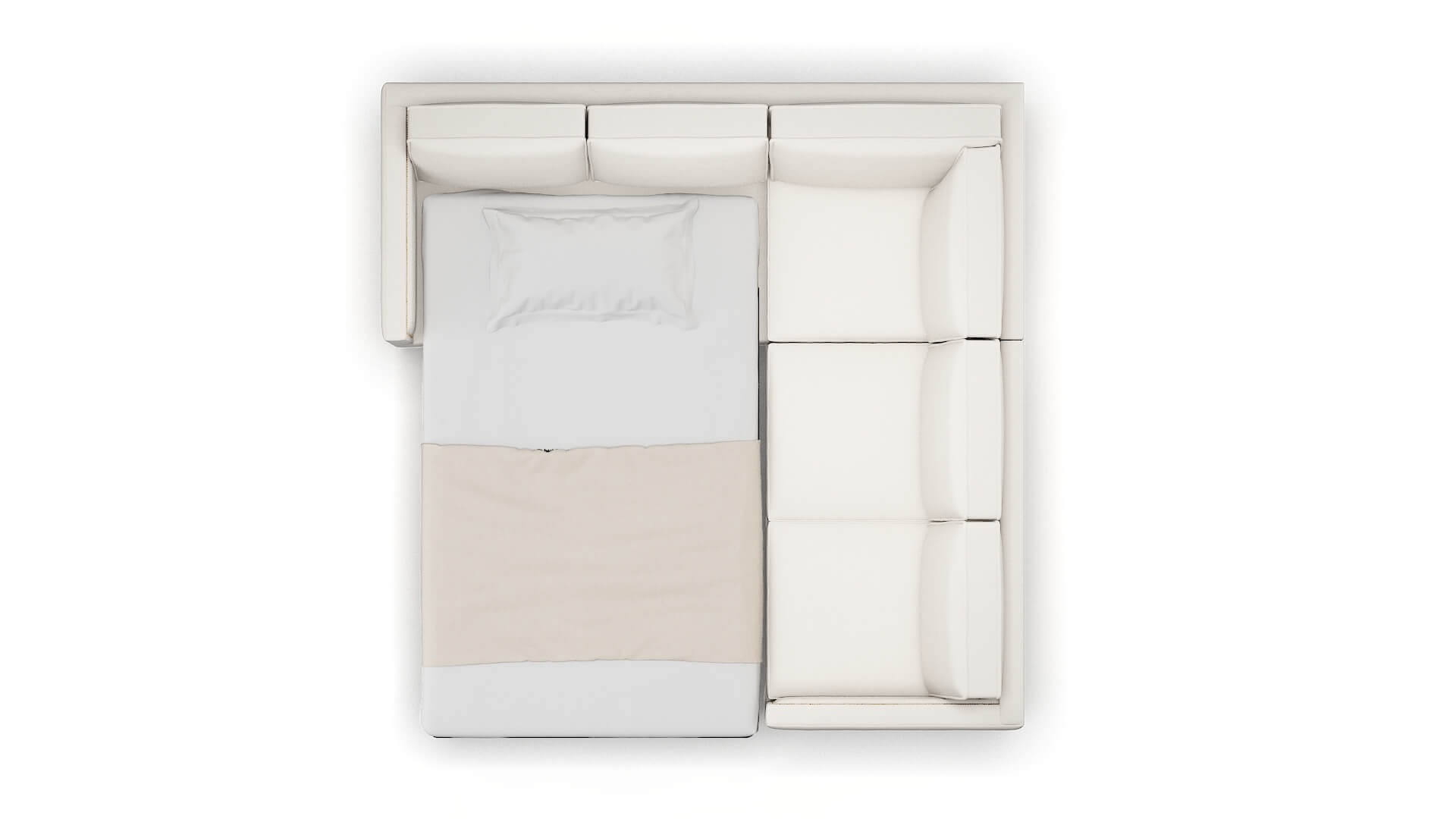 Alps Redondo Pearl Sectional Sleeper Espresso legs 3