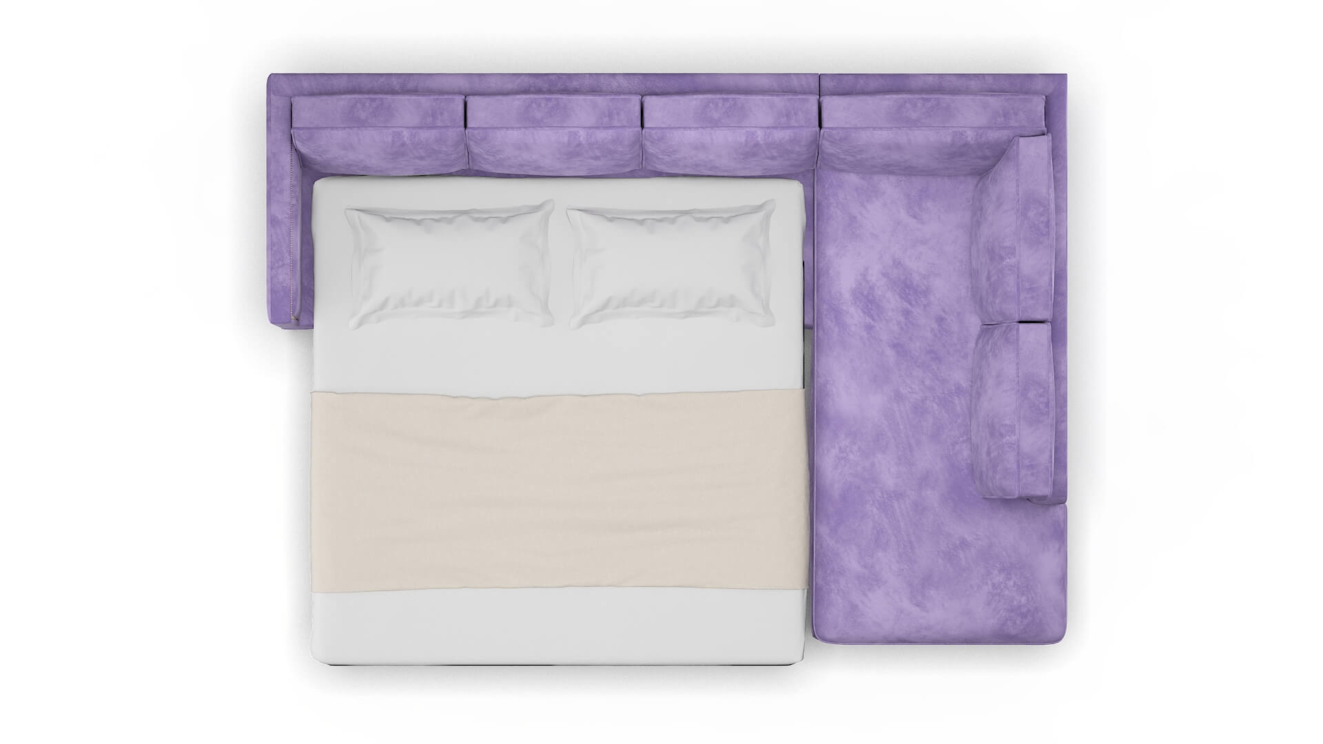 Alps Royale Lavender Panel Sleeper Espresso legs 3