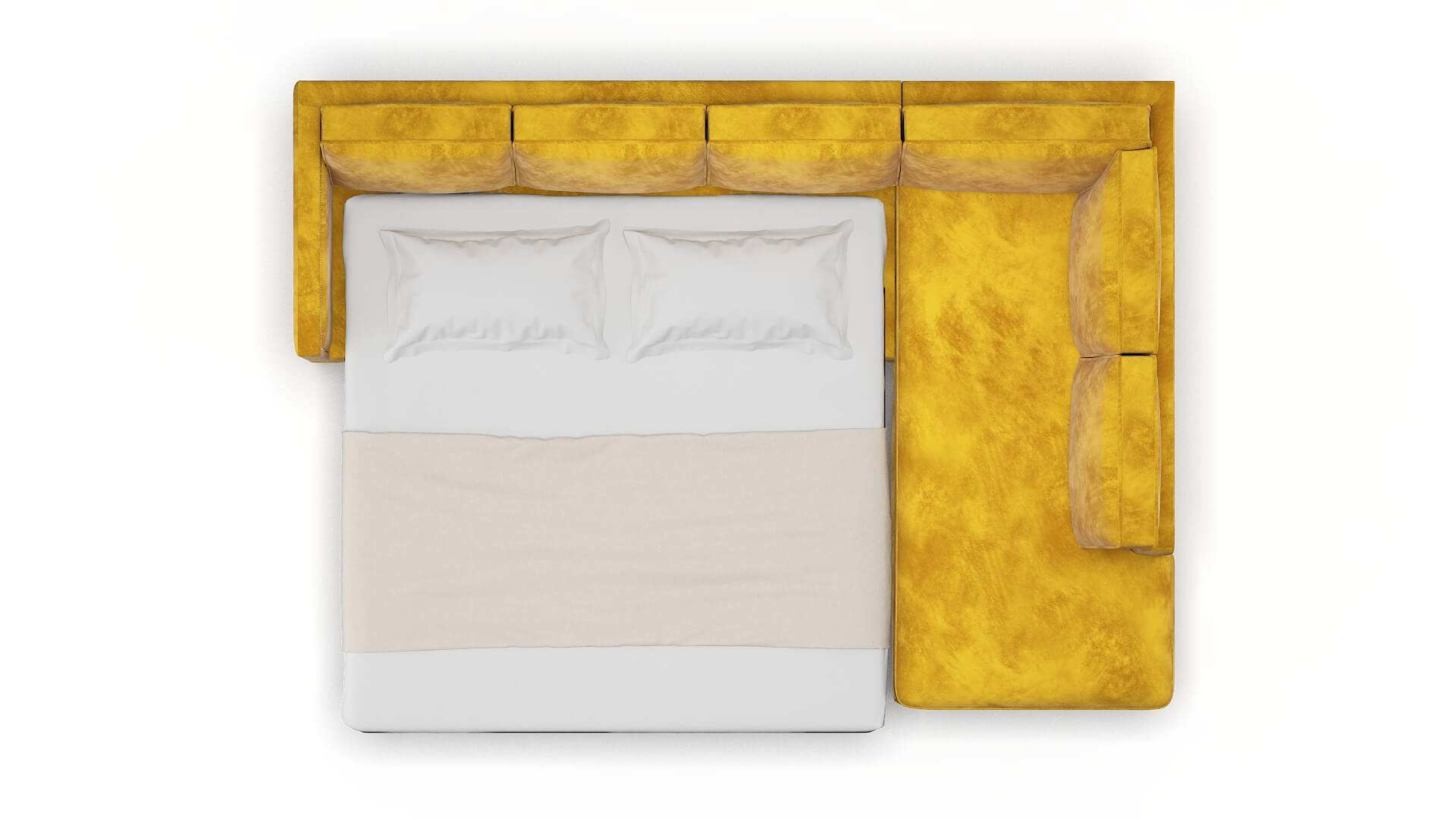 Alps Royale Marigold Panel Sleeper Espresso legs 3