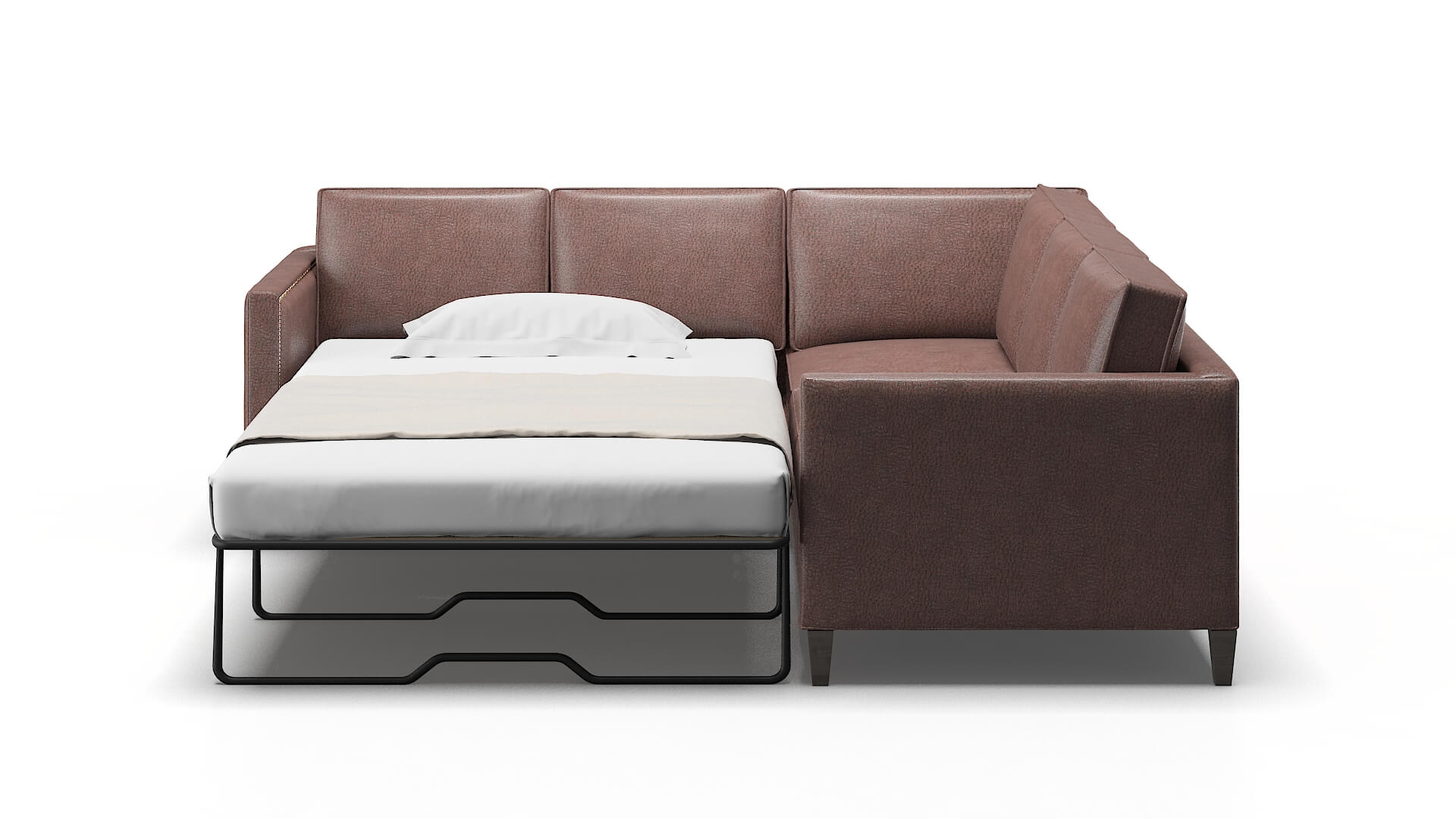 Alps Royale Mocha Sectional Sleeper Espresso legs 1