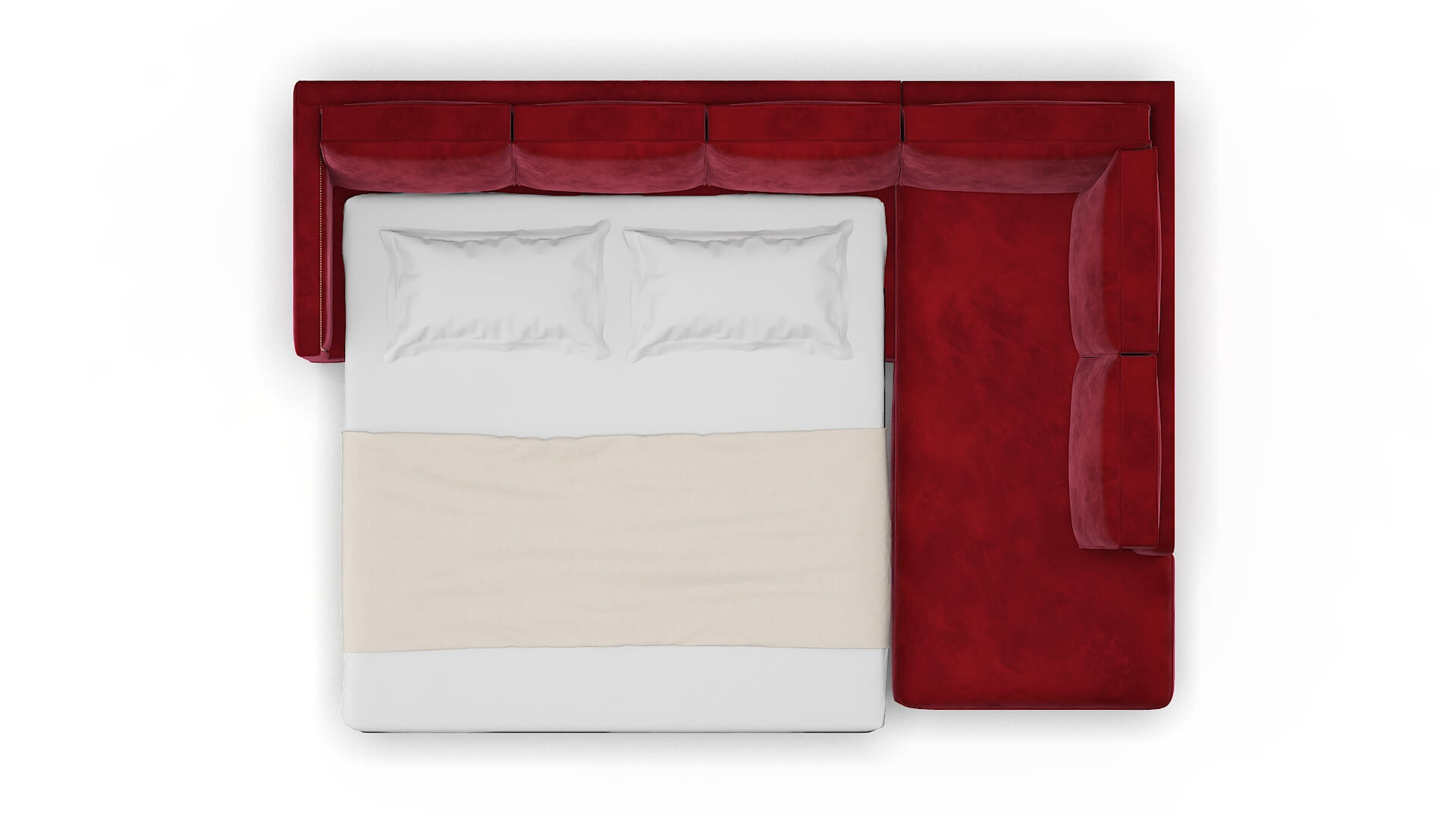 Alps Royale Ruby Panel Sleeper Espresso legs 3