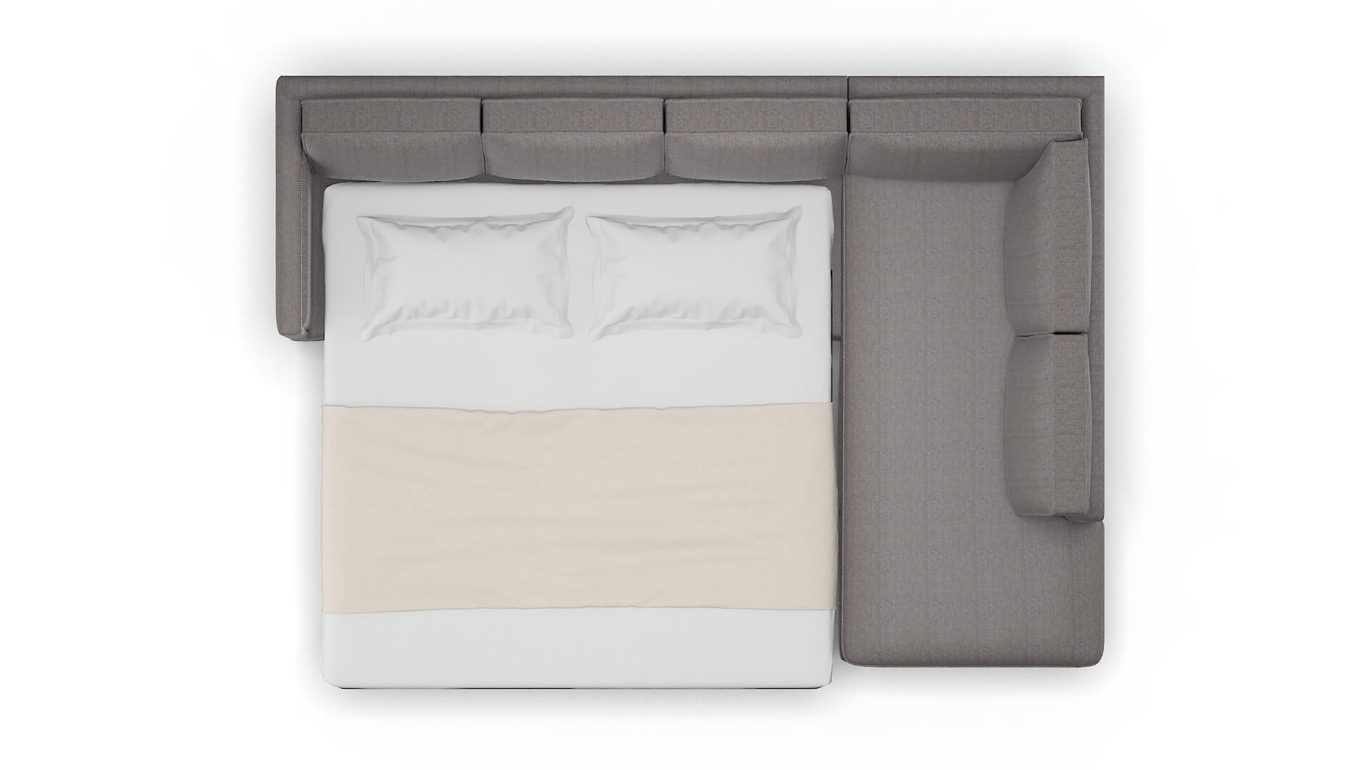 Alps Sasha Granite Panel Sleeper Espresso legs 3