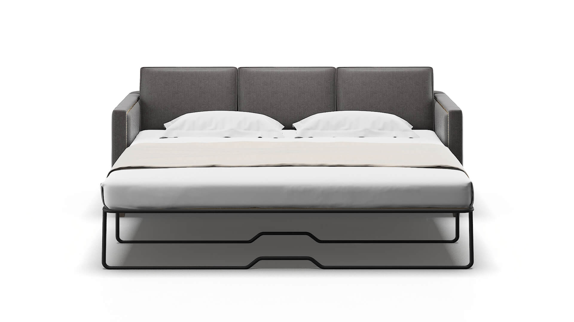 Alps Sasha Grey Sofa Sleeper Espresso legs 1