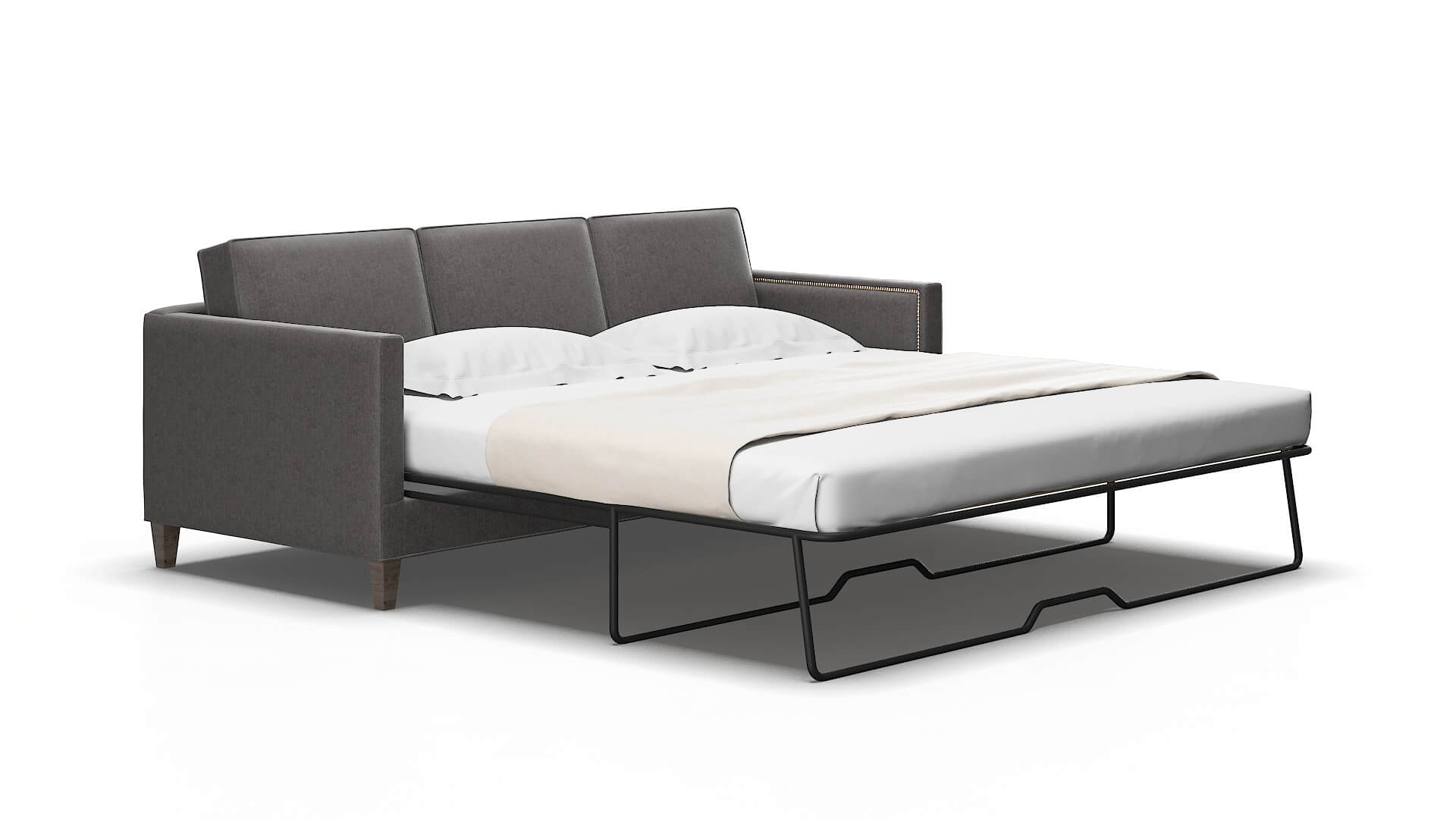 Alps Sasha grey Sofa sleeper Espresso Legs  2