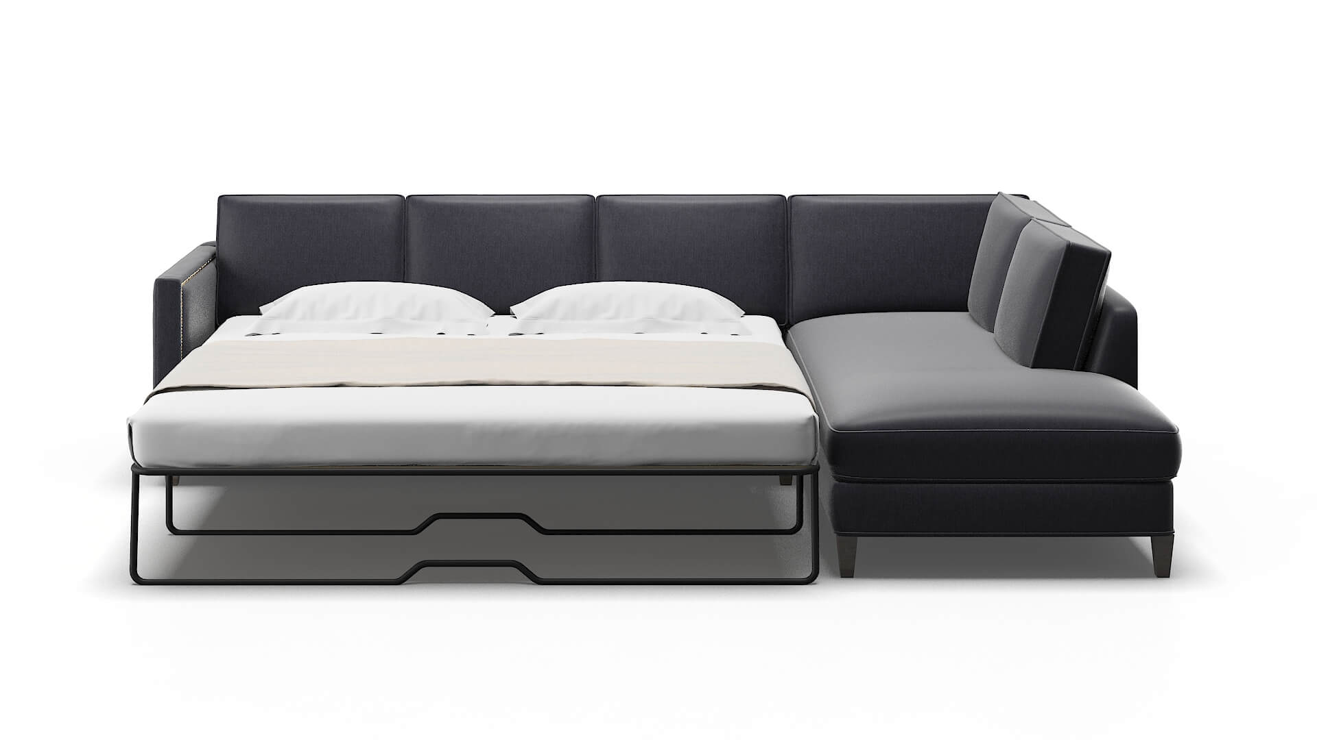 Alps Sasha Navy Panel Sleeper Espresso legs 1