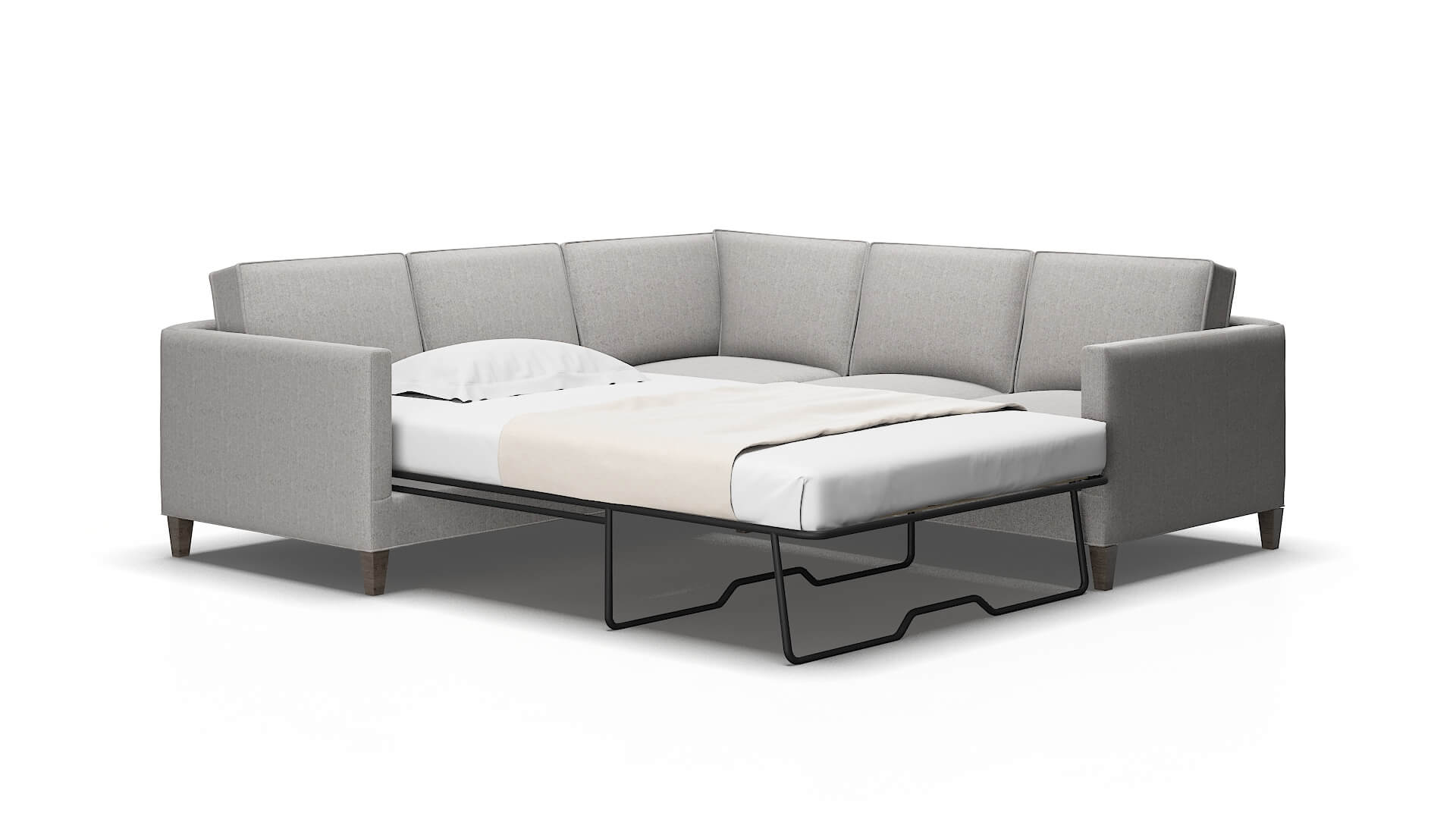 Alps Sasha silver Sectional sleeper Espresso Legs  2