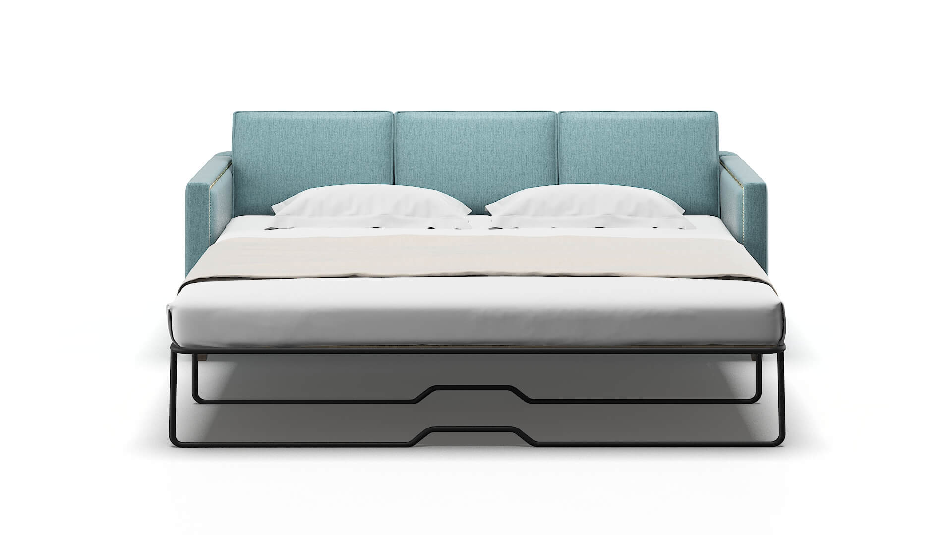 Alps Sasha Teal Sofa Sleeper Espresso legs 1