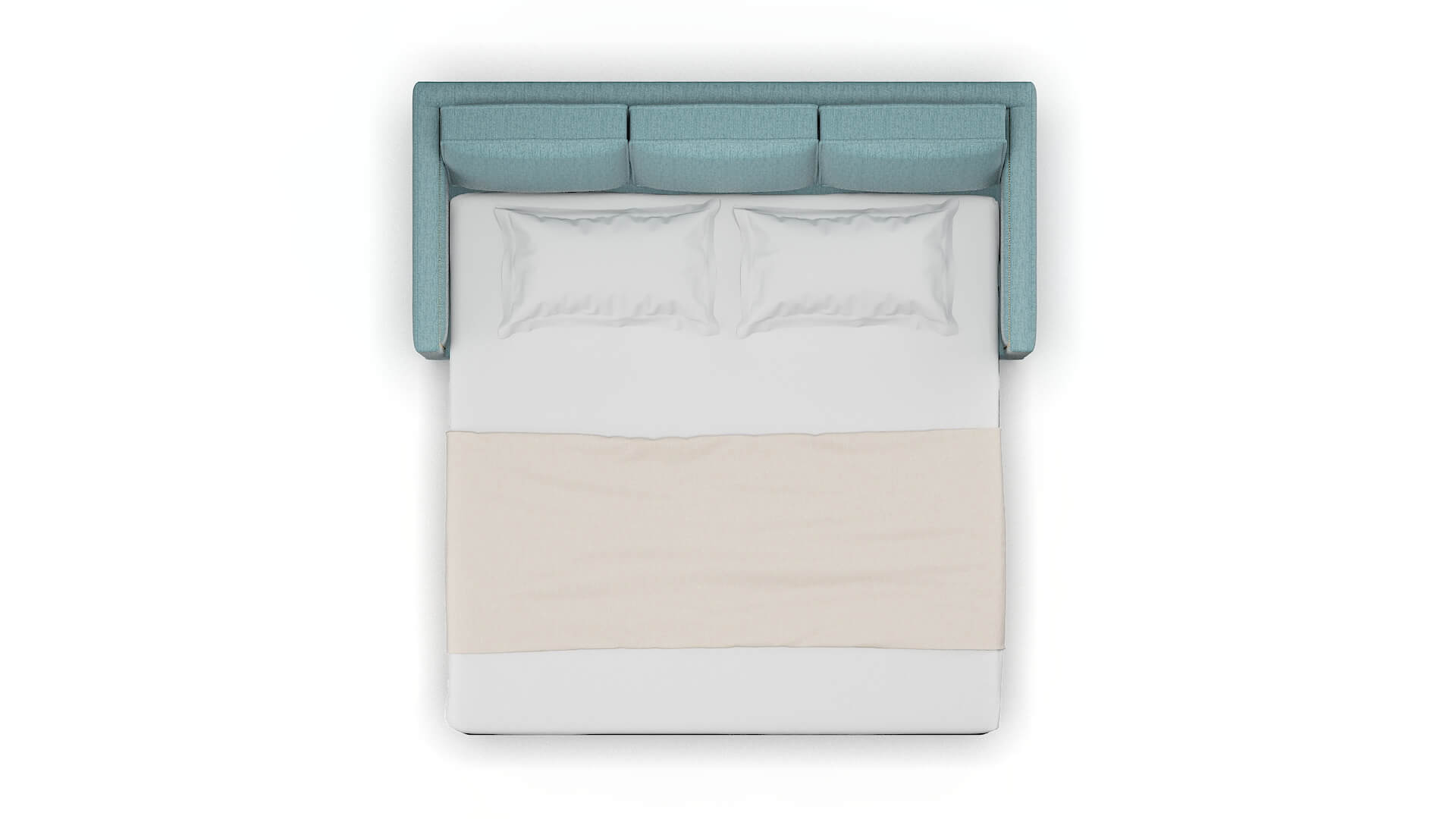 Alps Sasha Teal Sofa Sleeper Espresso legs 3