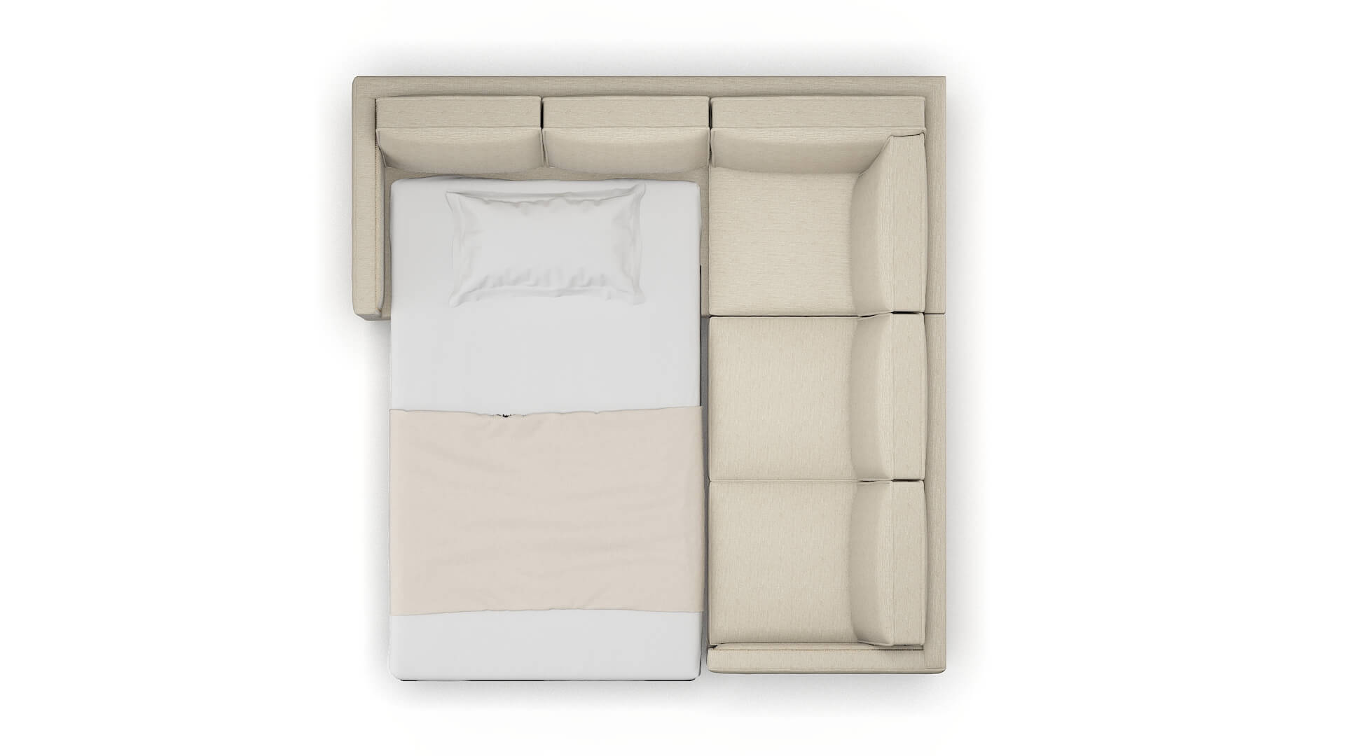 Alps Sosoftness 72 Sectional Sleeper Espresso legs 3