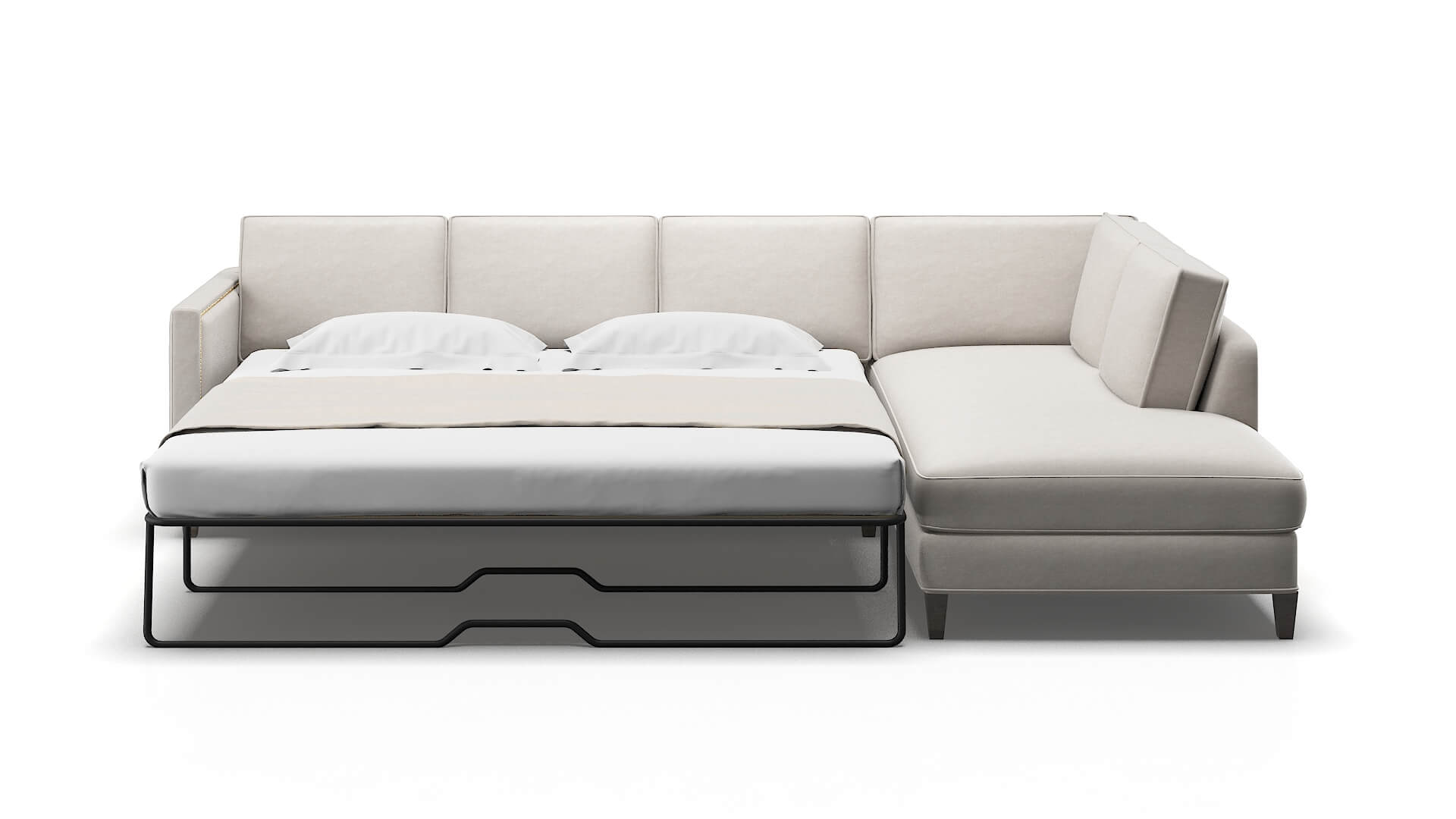 Alps Suave Dove Panel Sleeper Espresso legs 1