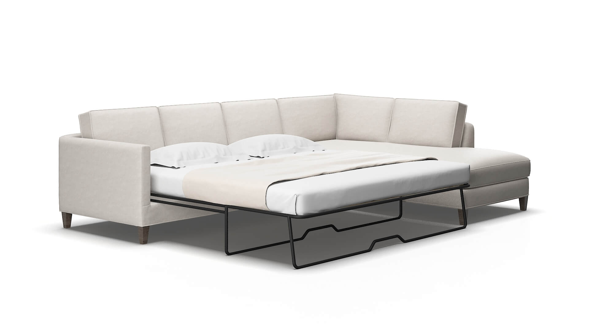 Alps Suave Dove Panel Sleeper Espresso legs 2