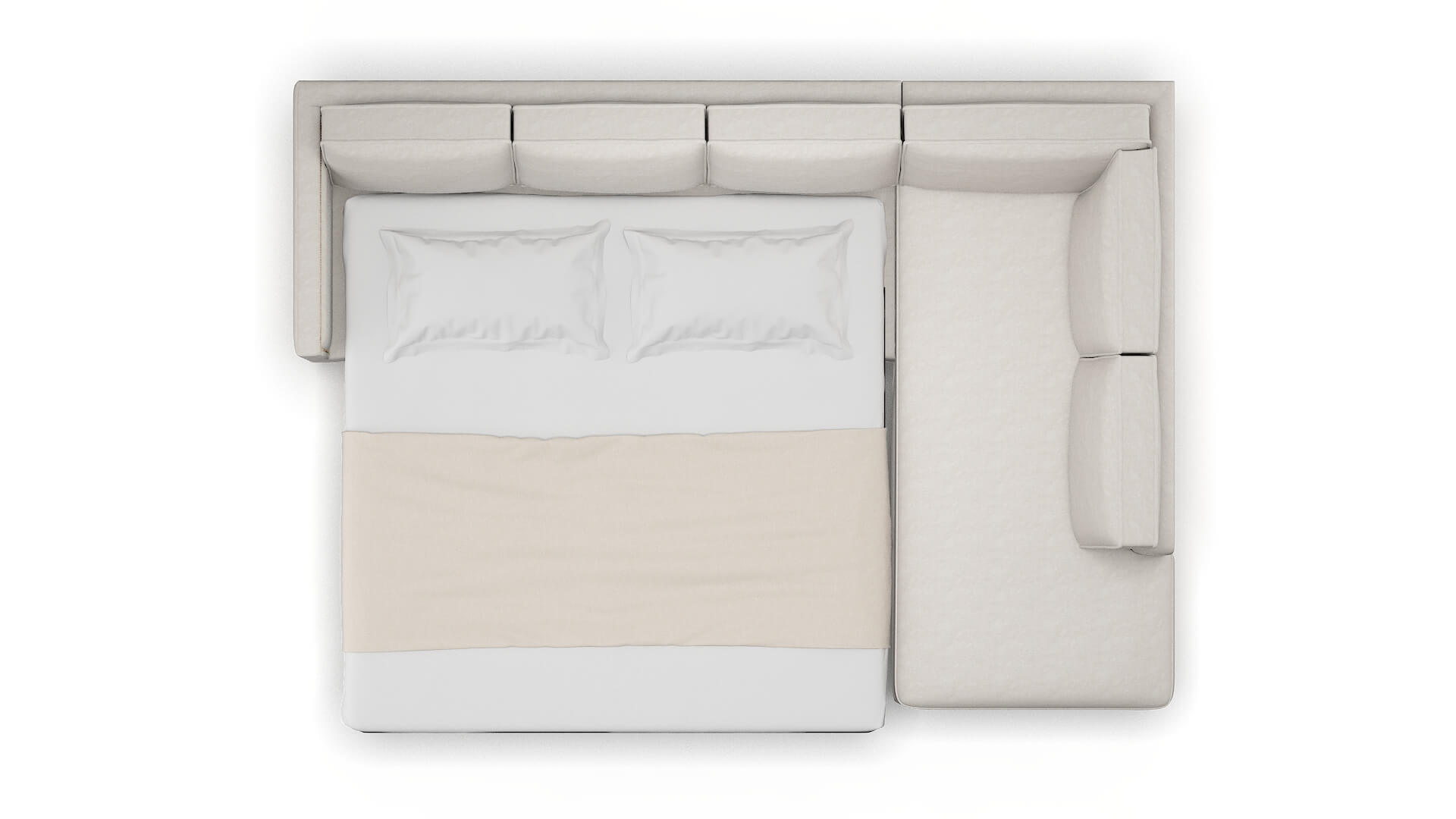 Alps Suave Dove Panel Sleeper Espresso legs 3