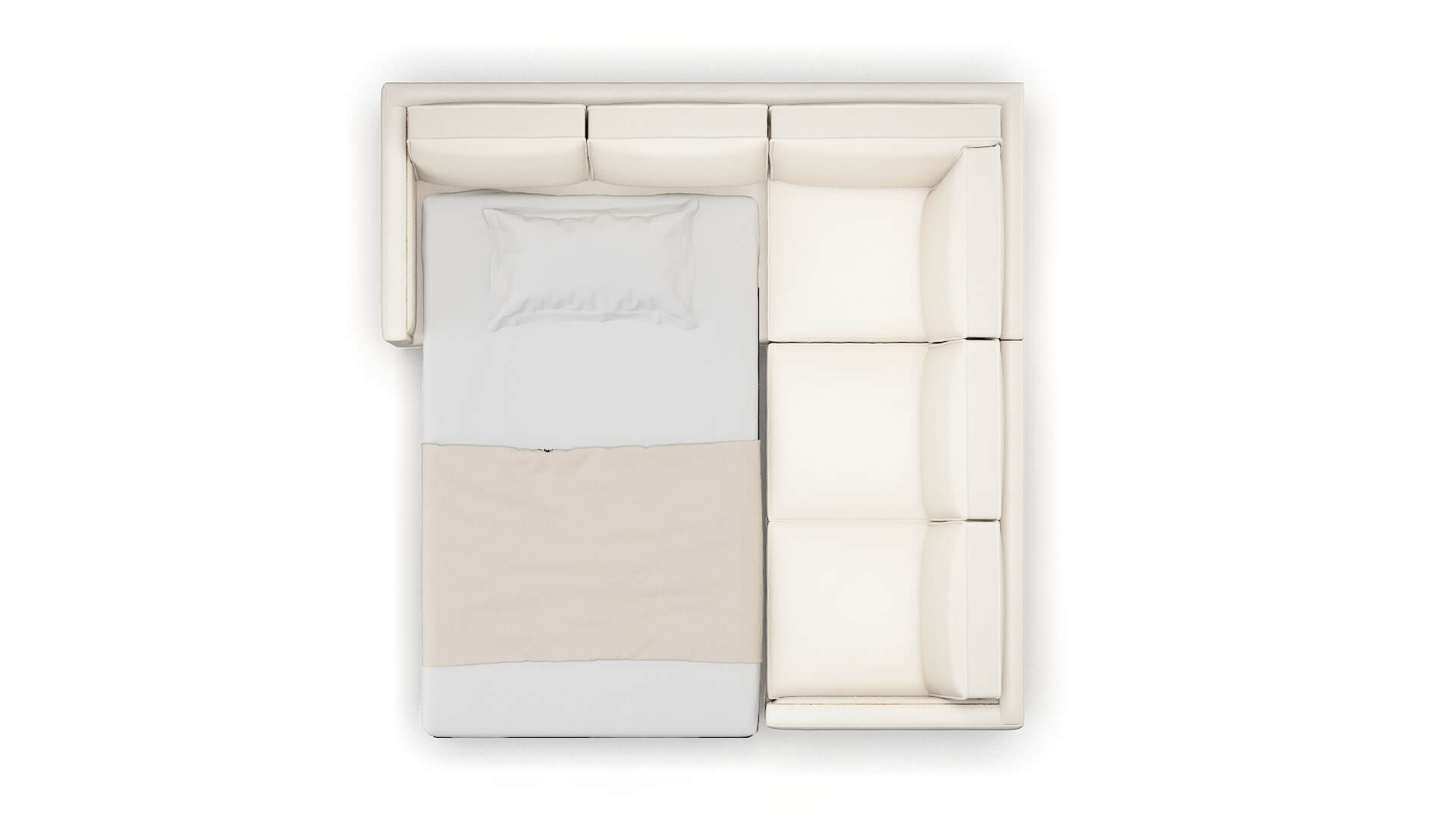 Alps Urban_d Snow Sectional Sleeper Espresso legs 3