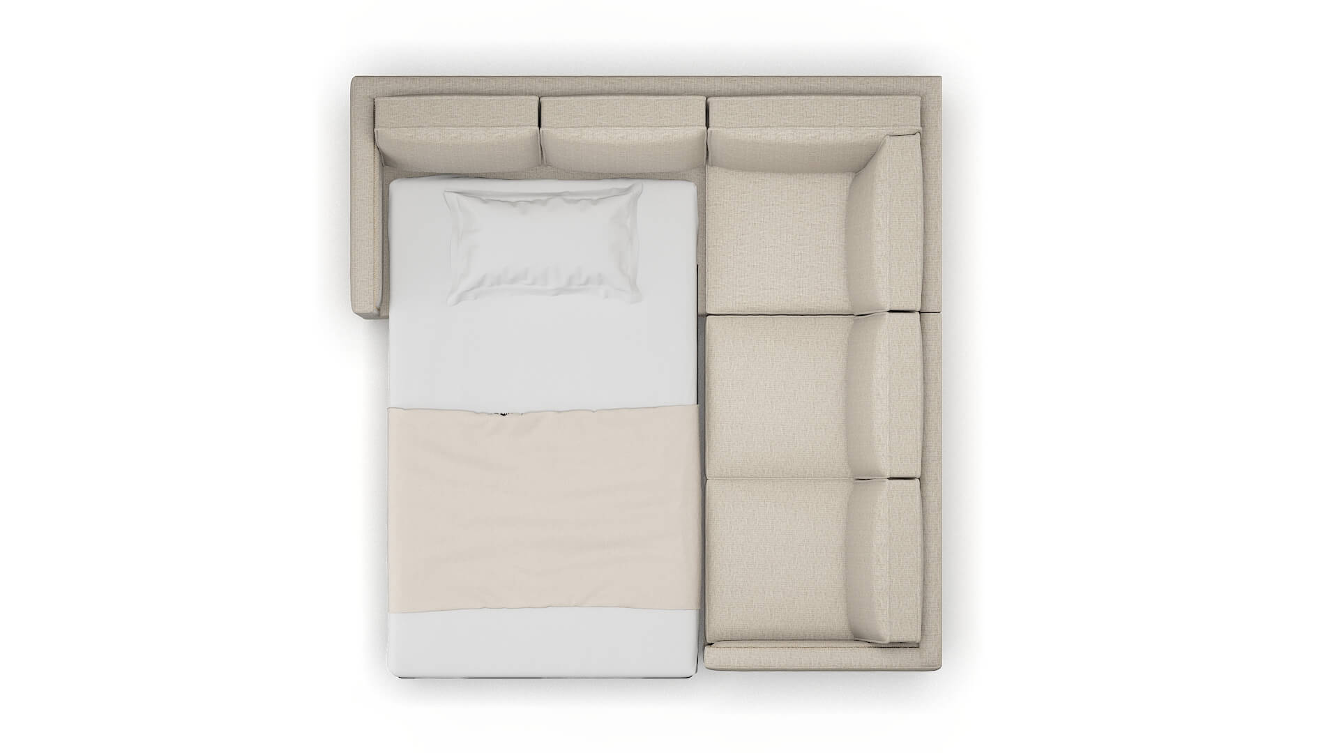 Alps Urban_d Steel Sectional Sleeper Espresso legs 3