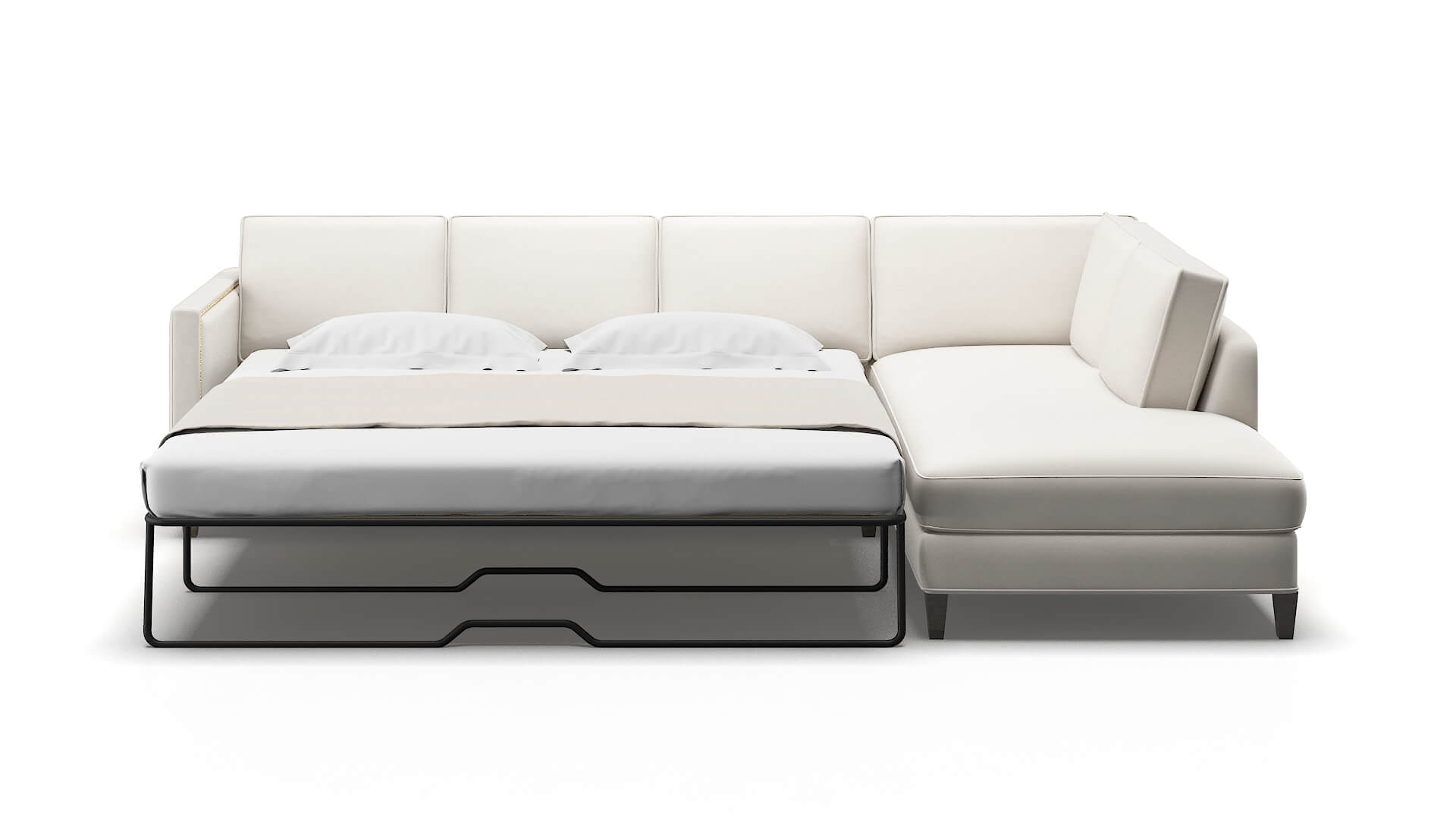 Alps Venice Eggshell Panel Sleeper Espresso legs 1